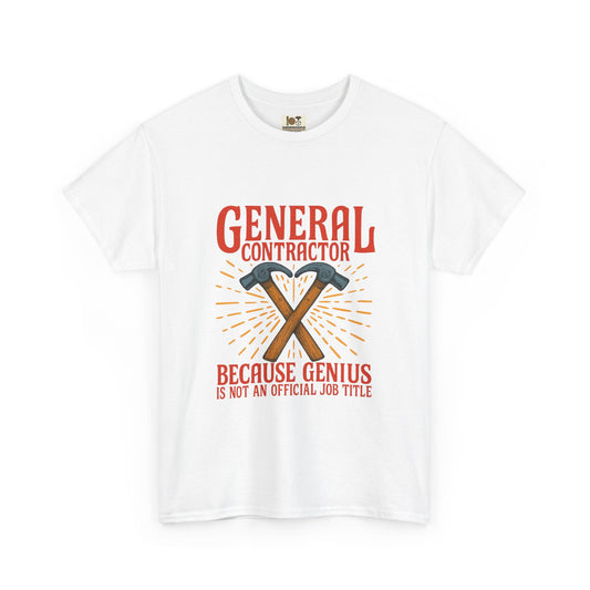 General Contractor Unisex Heavy Cotton Tee, Funny Construction Shirt, Gift for Builders, Workwear Tee, Casual Everyday Wear