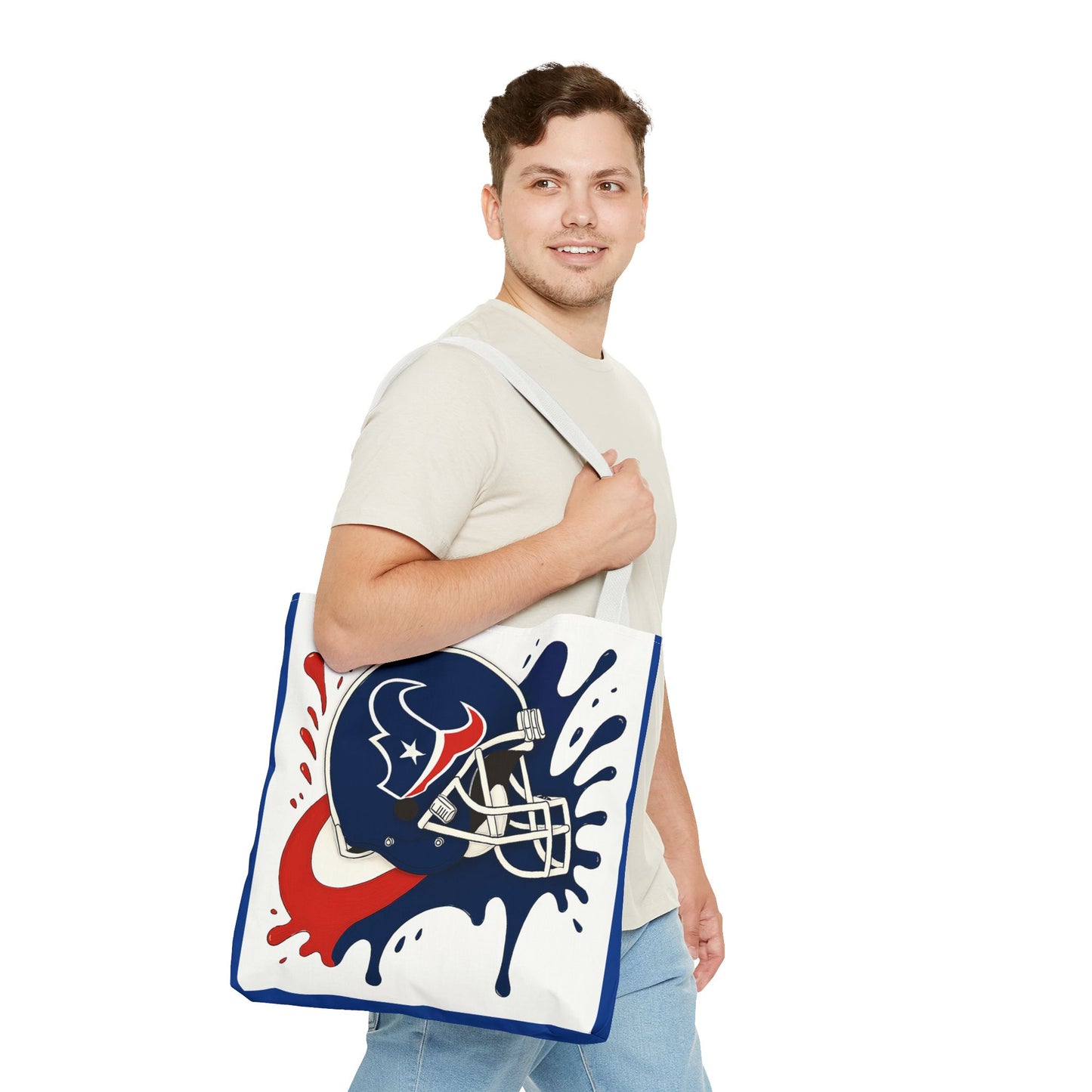 Football Splash Design Tote Bag, Sports Fan Bag, Game Day Accessory, NFL Tote, Casual Gym Bag, Carry-All for Sports Enthusiasts