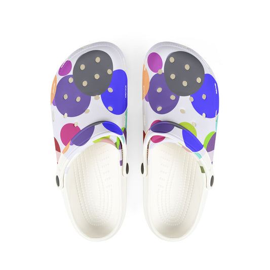 Colorful Foam Clogs, Fun Slip-On Shoes for Summer, Casual Footwear for Pool, Beach and Home