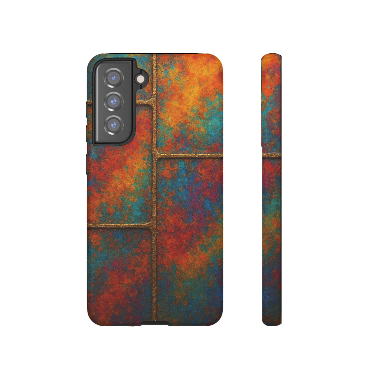 Colorful Textured Phone Case, Vibrant iPhone Cover, Tough Protective Shell, Unique Mobile Accessory, Artisan Phone Protection