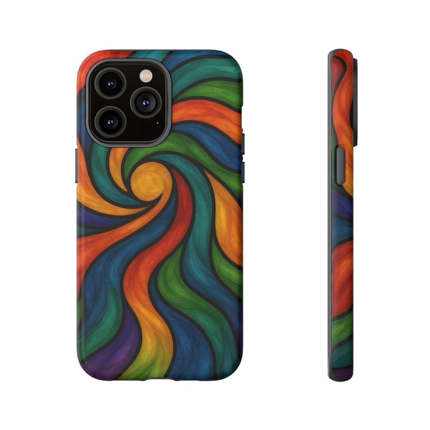 Colorful Swirl Phone Case | Tough Cases, Vibrant Design, Gift for Art Lovers, Funky Case, Unique Phone Accessories