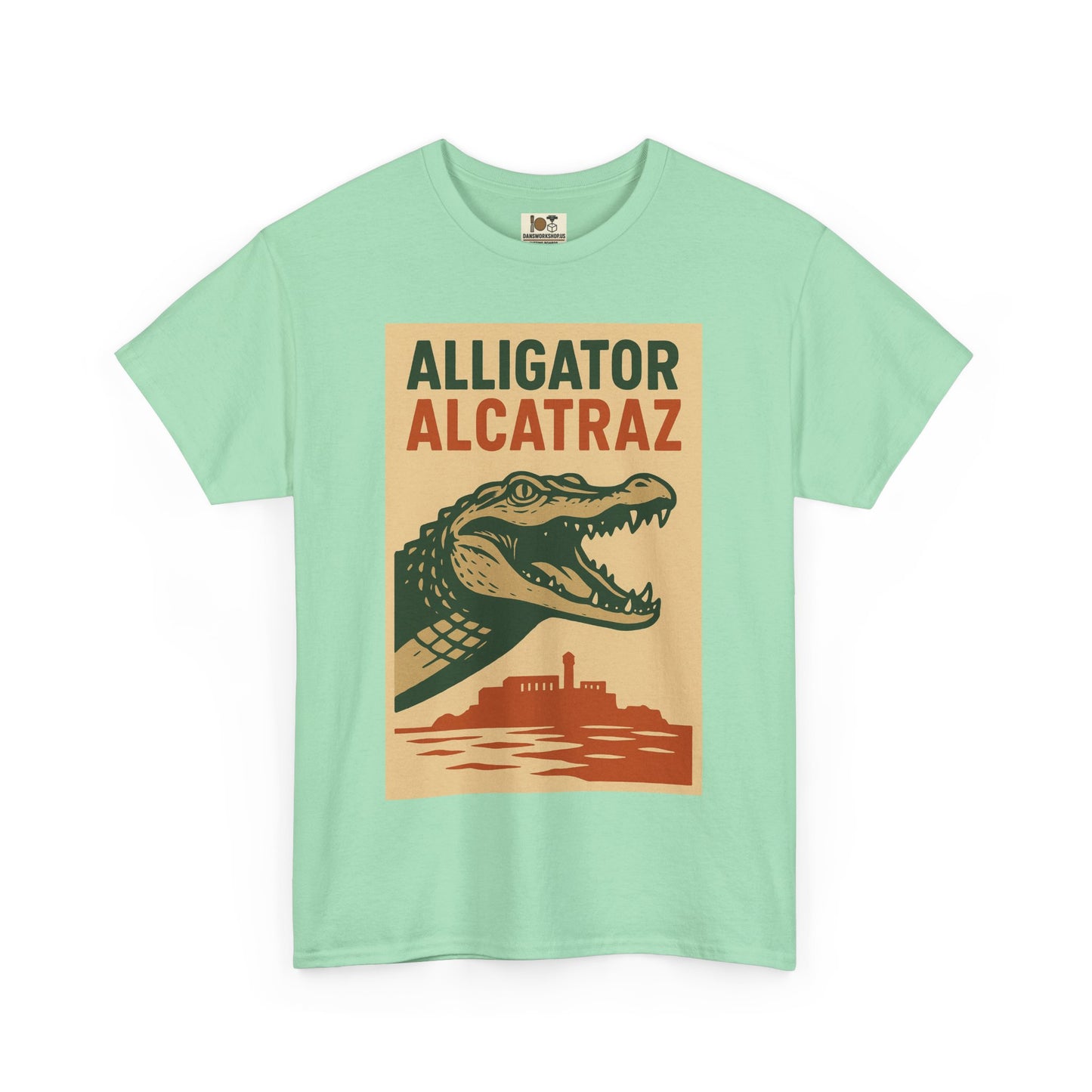 Alligator Alcatraz Graphic Tee - Fun Vintage Style Tee for Nature Lovers, Wildlife Enthusiasts, Summer Wear, Casual Outfits, Gift Idea