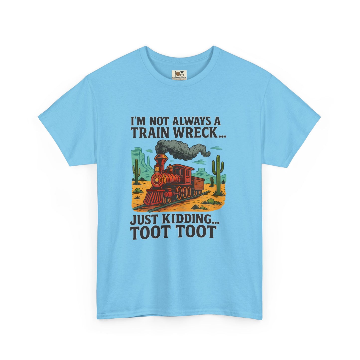 Funny Train Wreck Tee, Humorous T-Shirt, Graphic Cotton Shirt, Funny Gift for Him/Her, Casual Wear