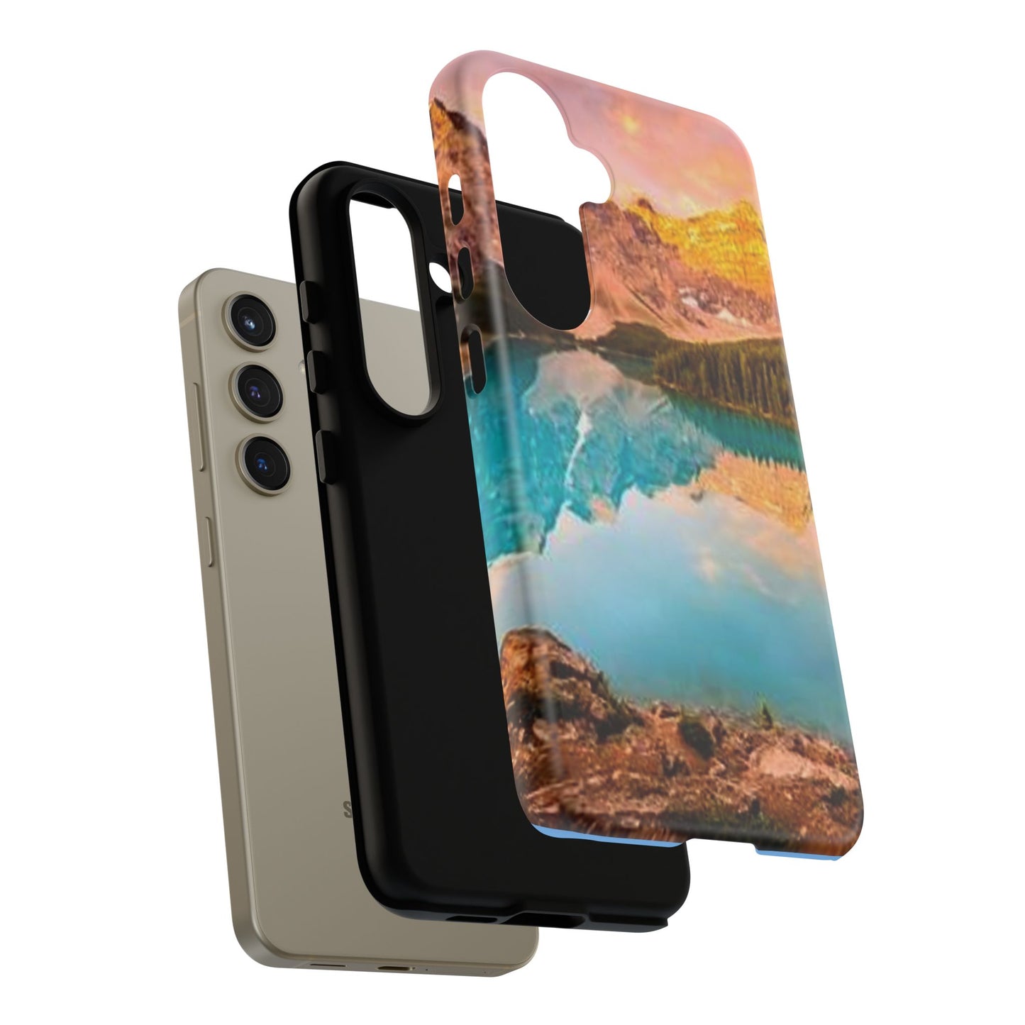 Nature-Inspired Phone Case with Mountain and Lake Design, Aesthetic Tough Cases for Outdoor Lovers, Phone Protection, Gift for Nature [...]