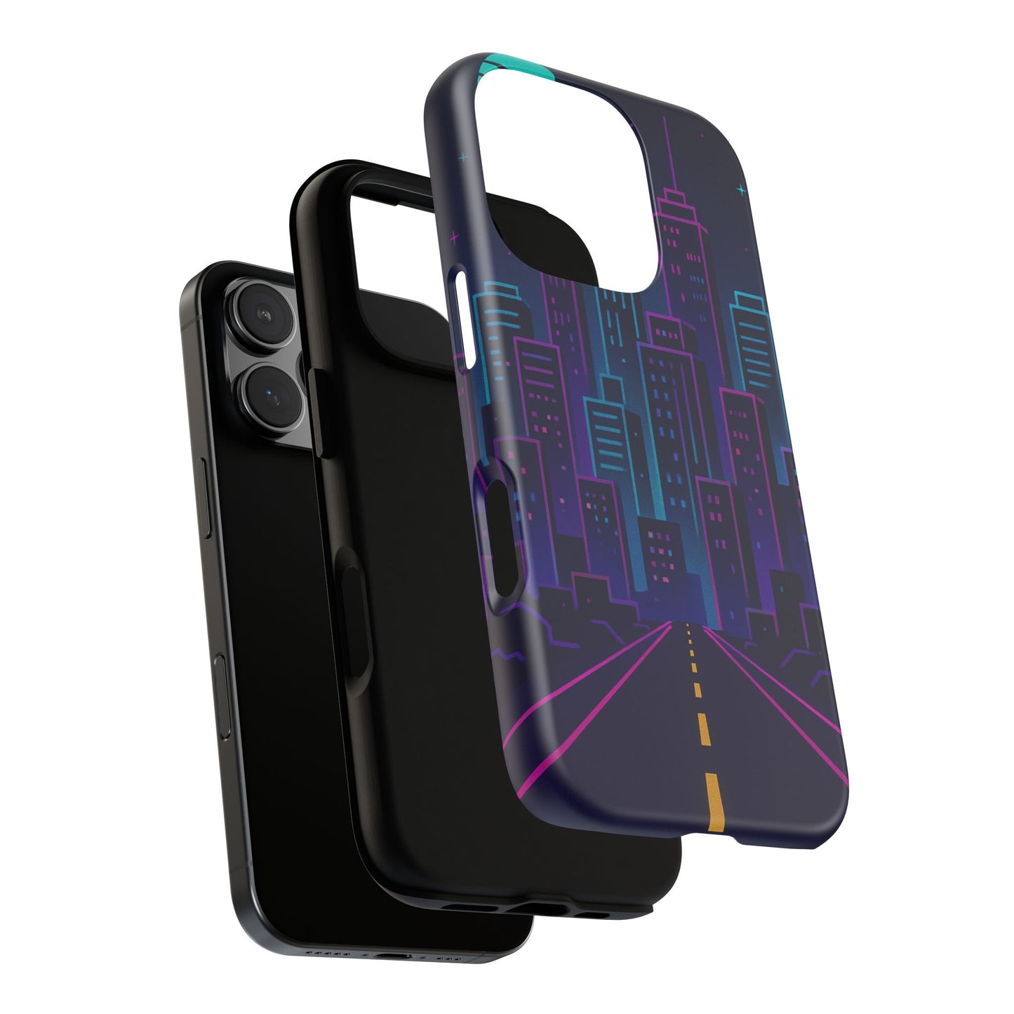 Cityscape Phone Case, Tough Cases, Urban Style, Nighttime Vibe, Phone Cover, Gift for City Lovers, Modern Design