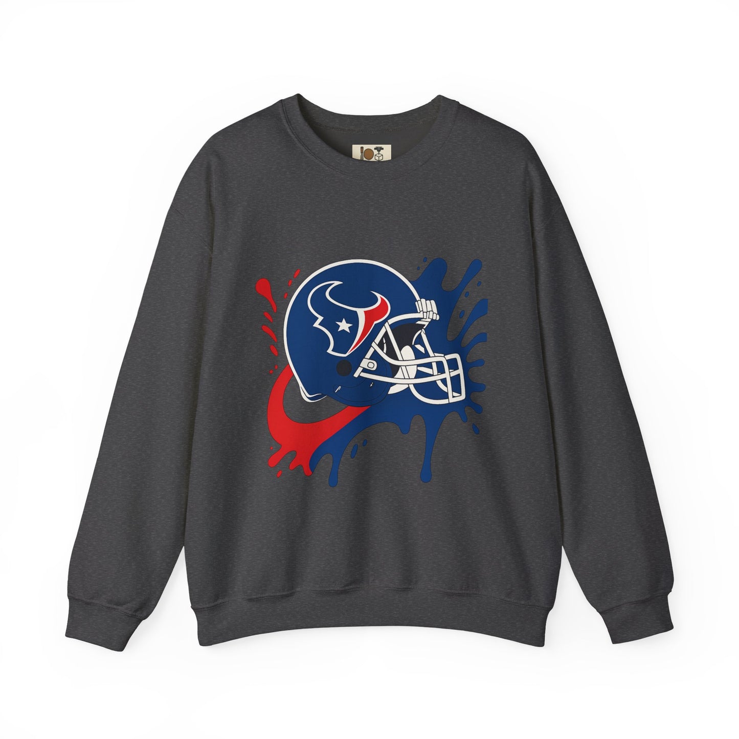 Sporty Splash Crewneck Sweatshirt - Perfect for Game Day, Football Fan Gear, Casual Style, Unisex Apparel, Gift for Sports Lovers