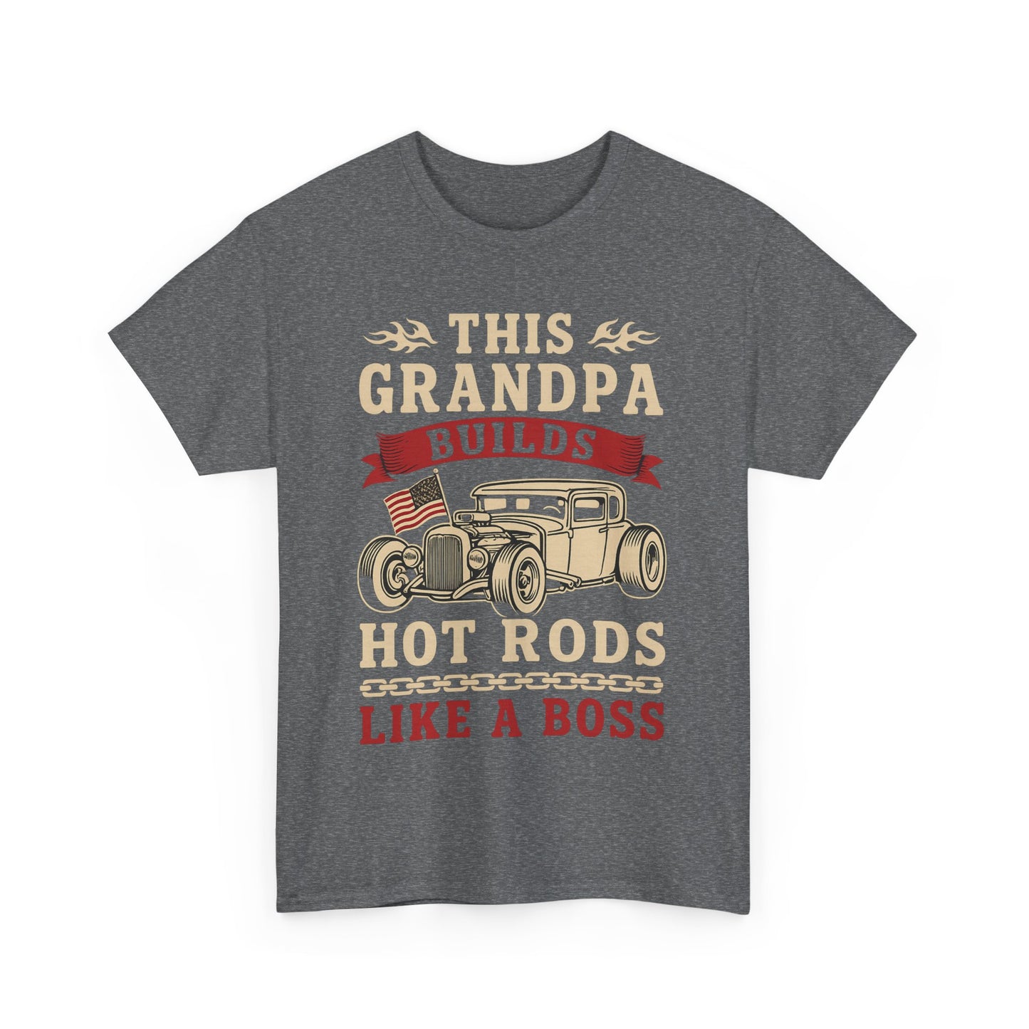 This Grandpa Builds Hot Rods Heavy Cotton Tee, Gift for Grandpa, Car [...]