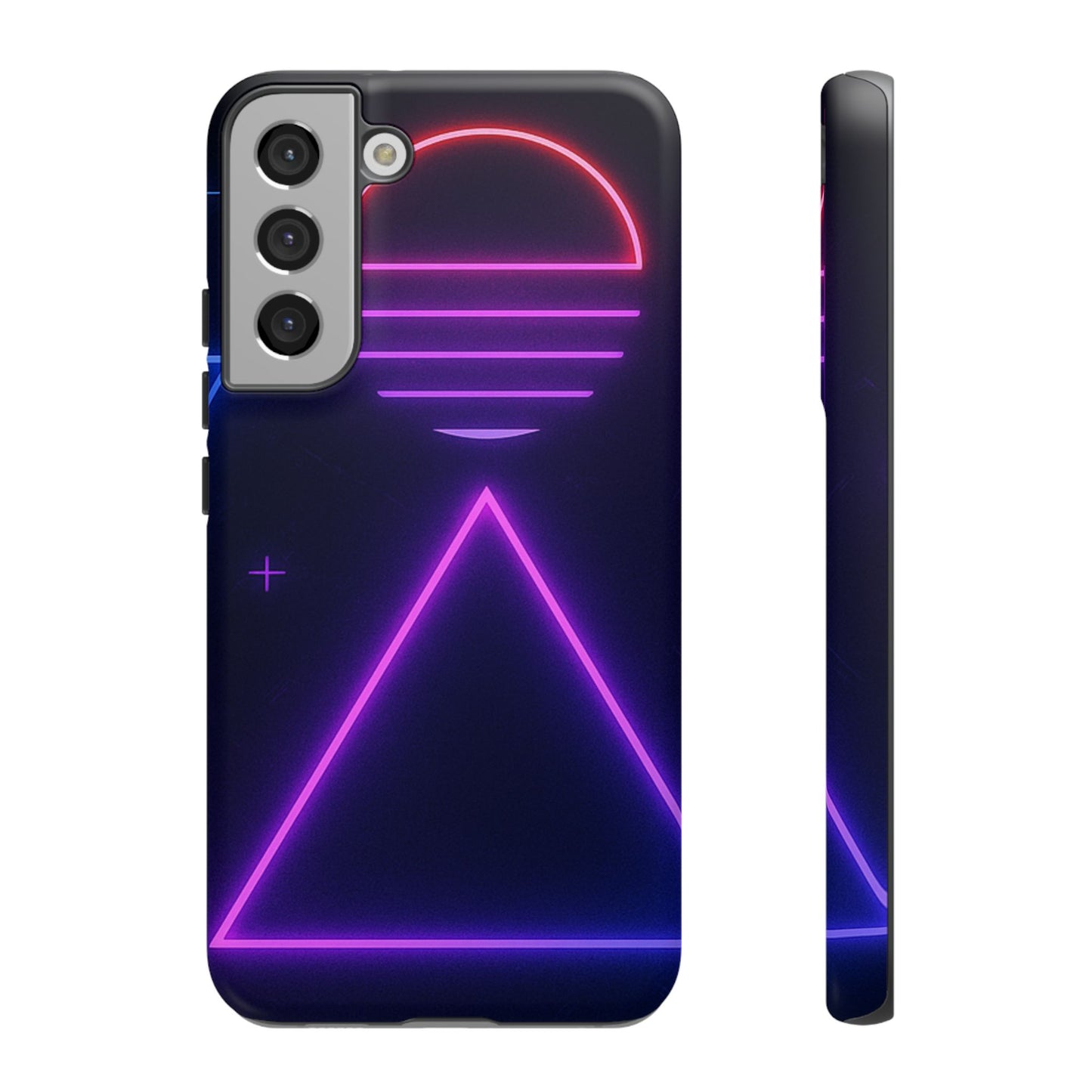 Retro Neon Phone Case, Tough Cases for iPhone, 80s Aesthetic Phone Cover, Abstract Neon Design, Gift for Tech Lovers