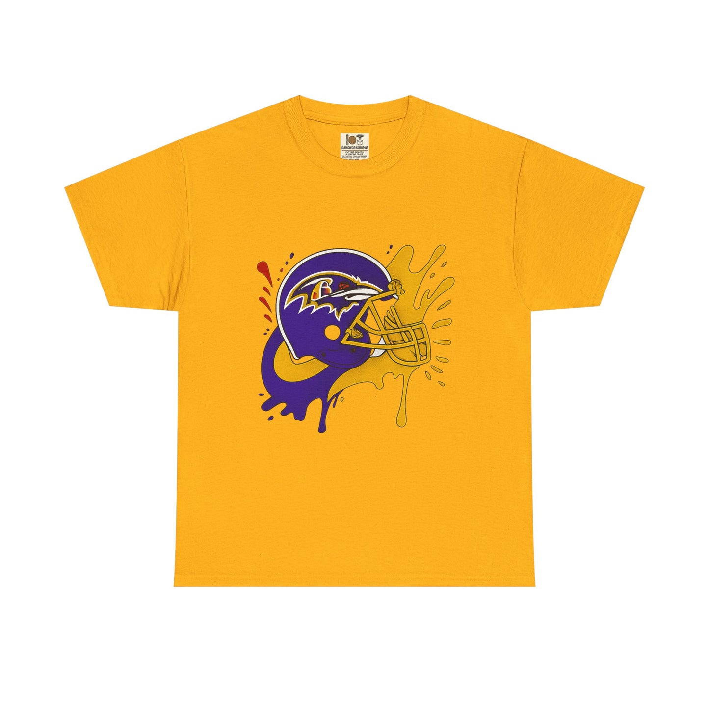 Baltimore Ravens Paint Splash Unisex Heavy Cotton Tee, Sports T-shirt, Football Fan Gift, Game Day Apparel, Team Pride Shirt