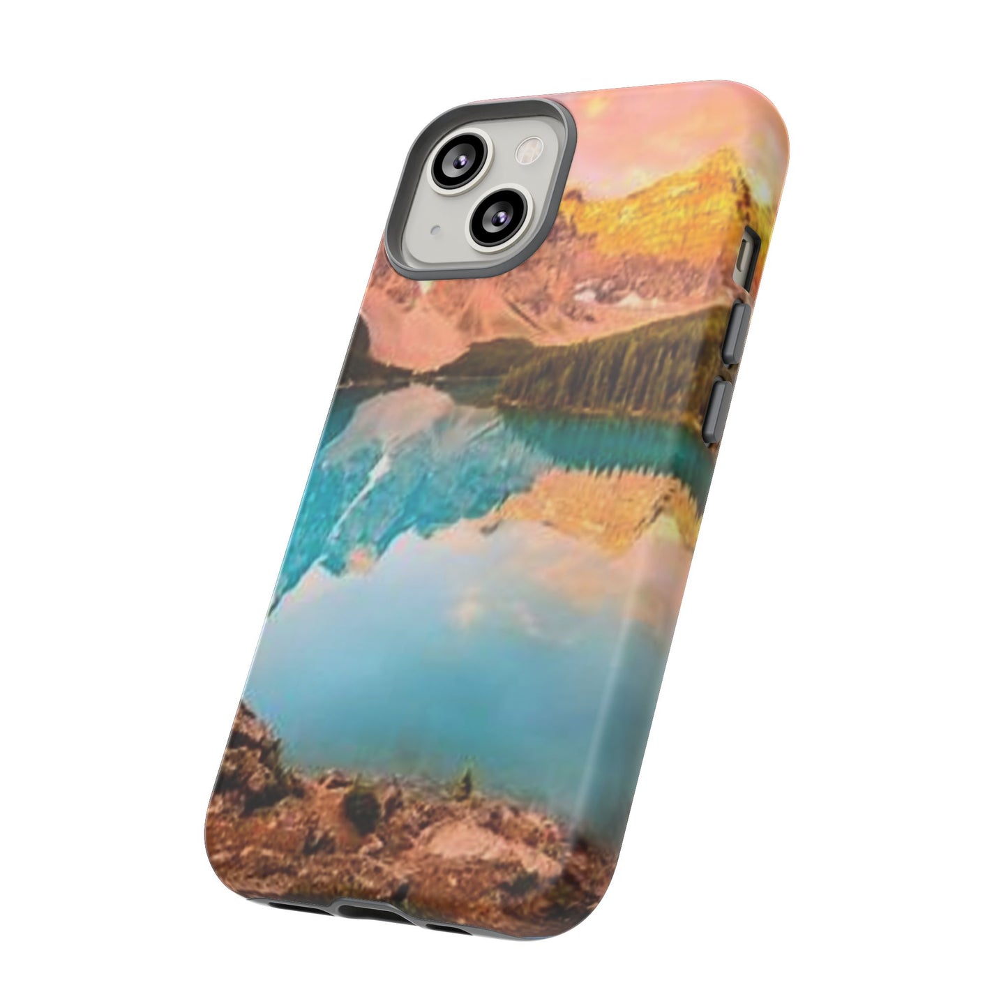 Nature-Inspired Phone Case with Mountain and Lake Design, Aesthetic Tough Cases for Outdoor Lovers, Phone Protection, Gift for Nature [...]