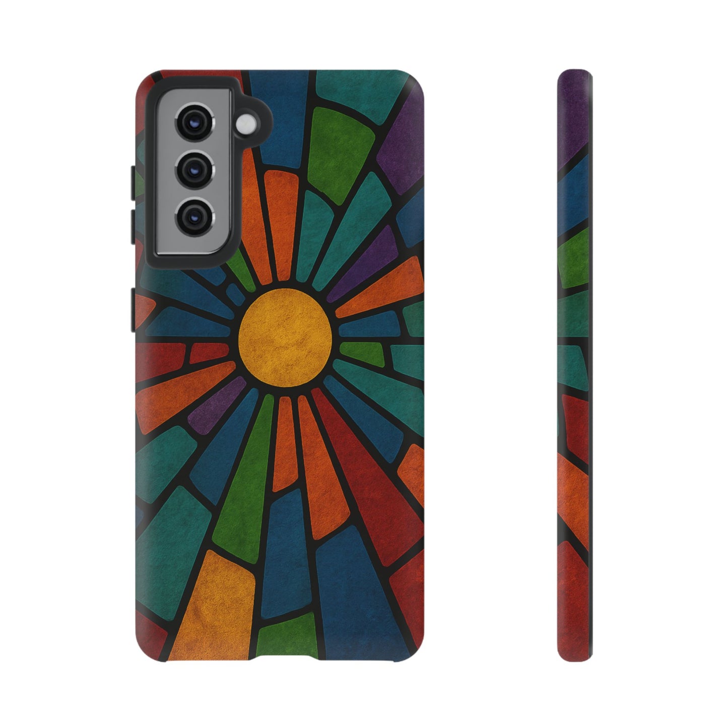 Colorful Stained Glass Phone Case, Tough Cases, Artistic Phone Cover, Vibrant Mobile Accessory, Unique Gift for Art Lovers