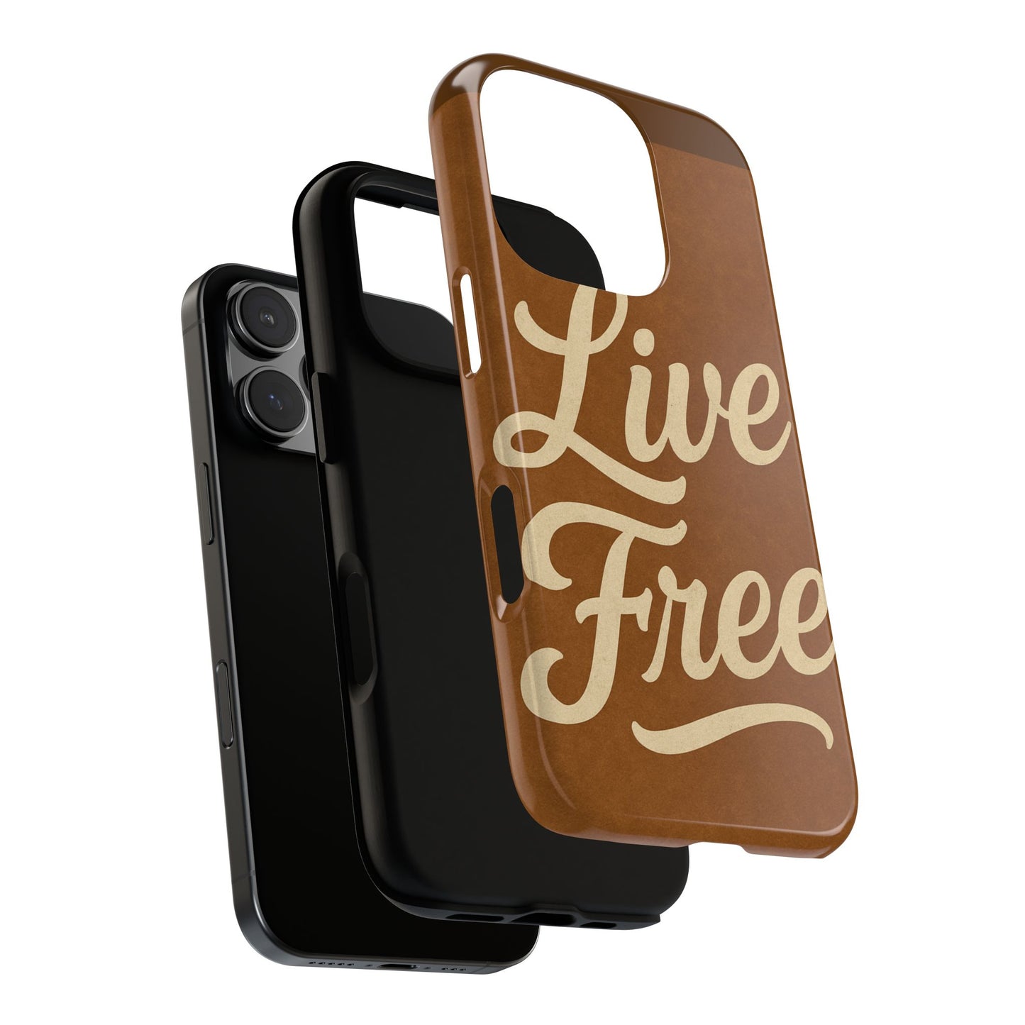 Live Free Phone Case, Tough Cases, Inspirational Phone Accessories, Gift for Adventurers, Customizable Design, Unique Tech Gifts