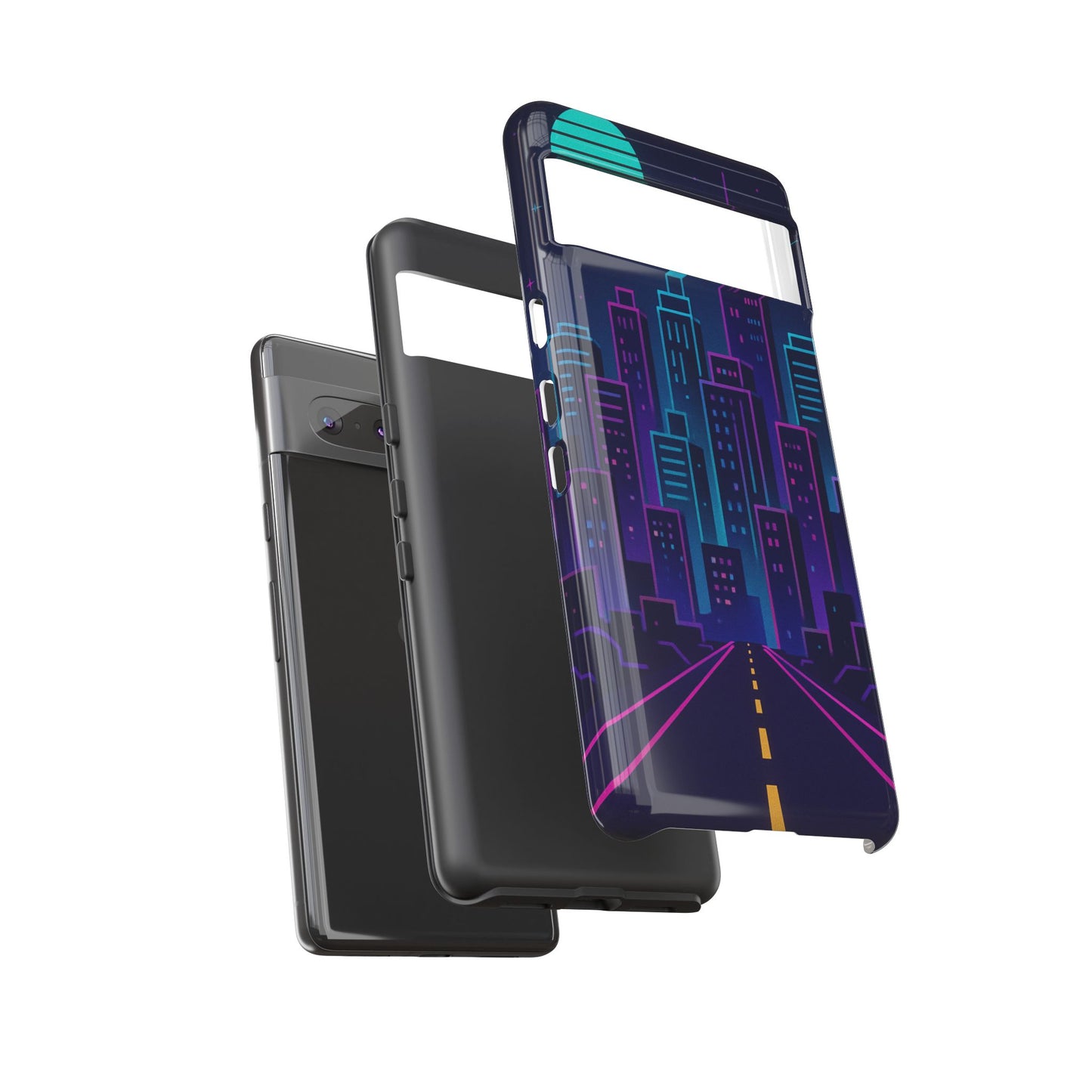 Cityscape Phone Case, Tough Cases, Urban Style, Nighttime Vibe, Phone Cover, Gift for City Lovers, Modern Design
