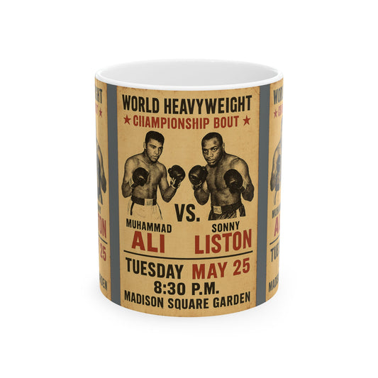 Vintage Boxing Champion Mug - Perfect for Sports Fans, Ali vs Liston, Gift for Him, Collector's Item, Coffee Lover's Favorite, Retro Decor