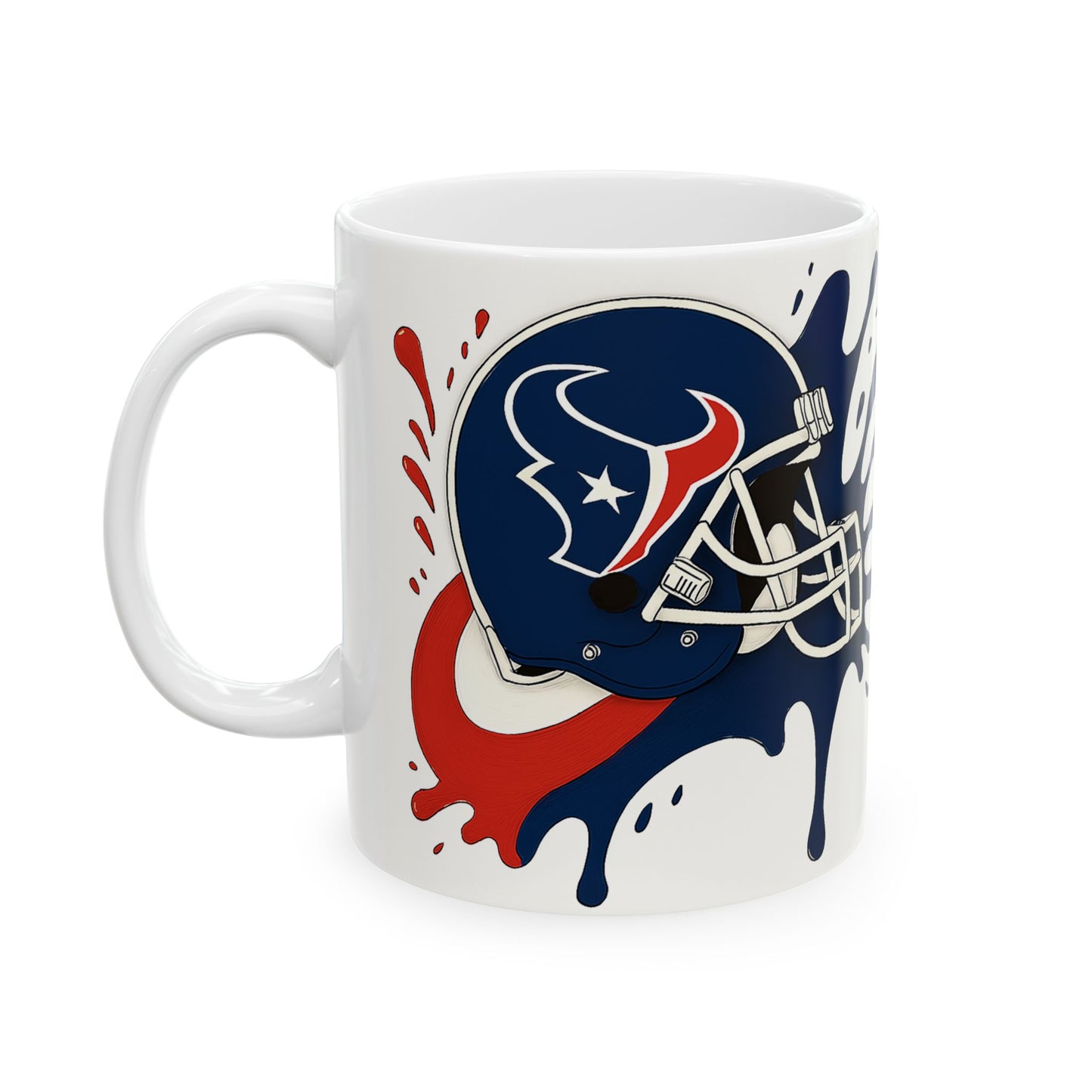 Football Themed Ceramic Mug | Sports Fan Gift, Personalized Coffee Cup, NFL Mug, Team Spirit Drinkware, Game Day Essential