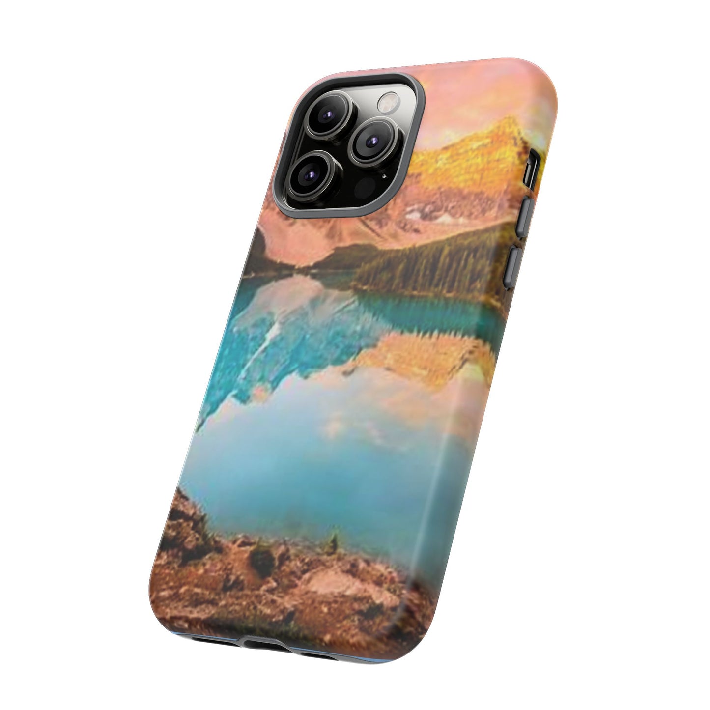 Nature-Inspired Phone Case with Mountain and Lake Design, Aesthetic Tough Cases for Outdoor Lovers, Phone Protection, Gift for Nature [...]