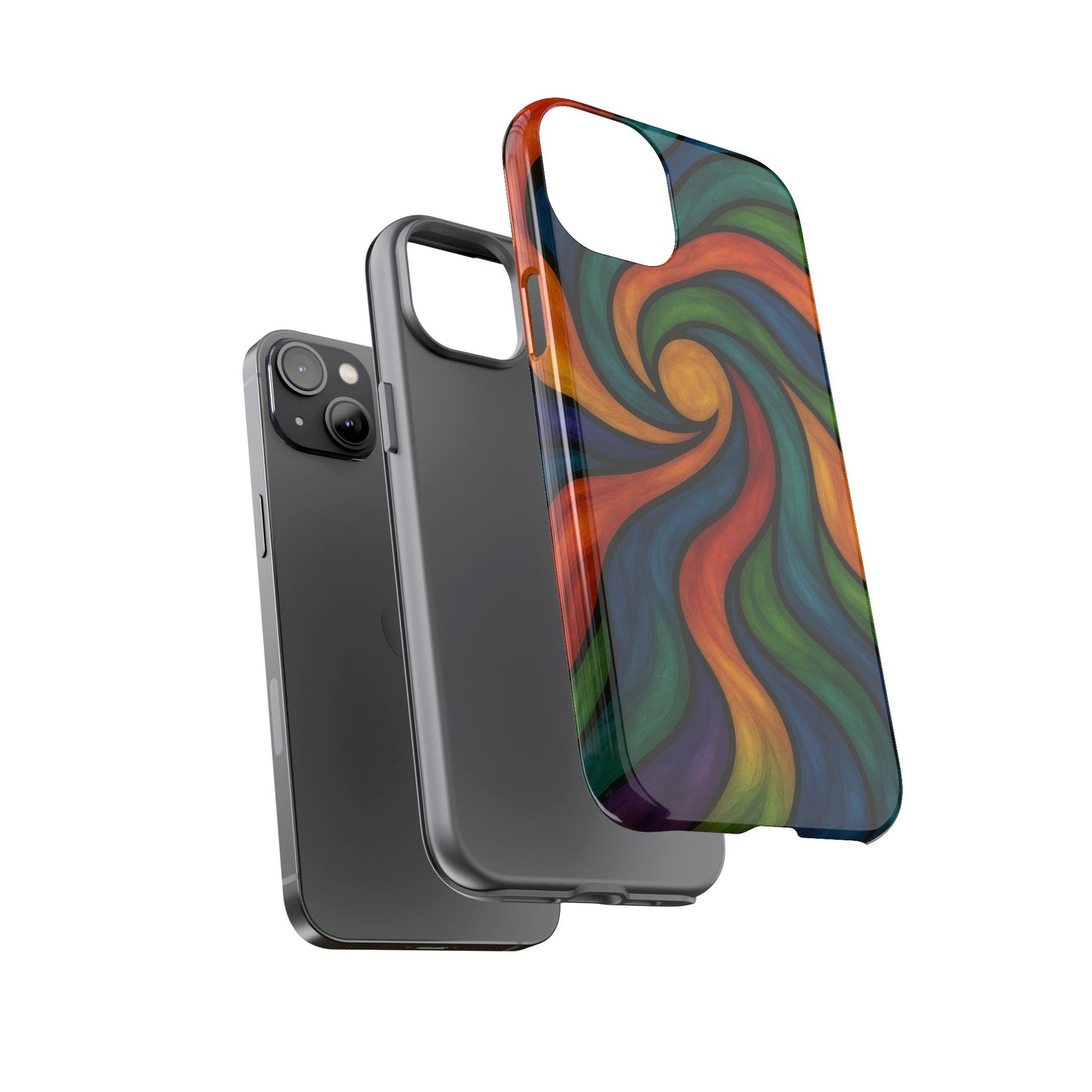 Colorful Swirl Phone Case | Tough Cases, Vibrant Design, Gift for Art Lovers, Funky Case, Unique Phone Accessories