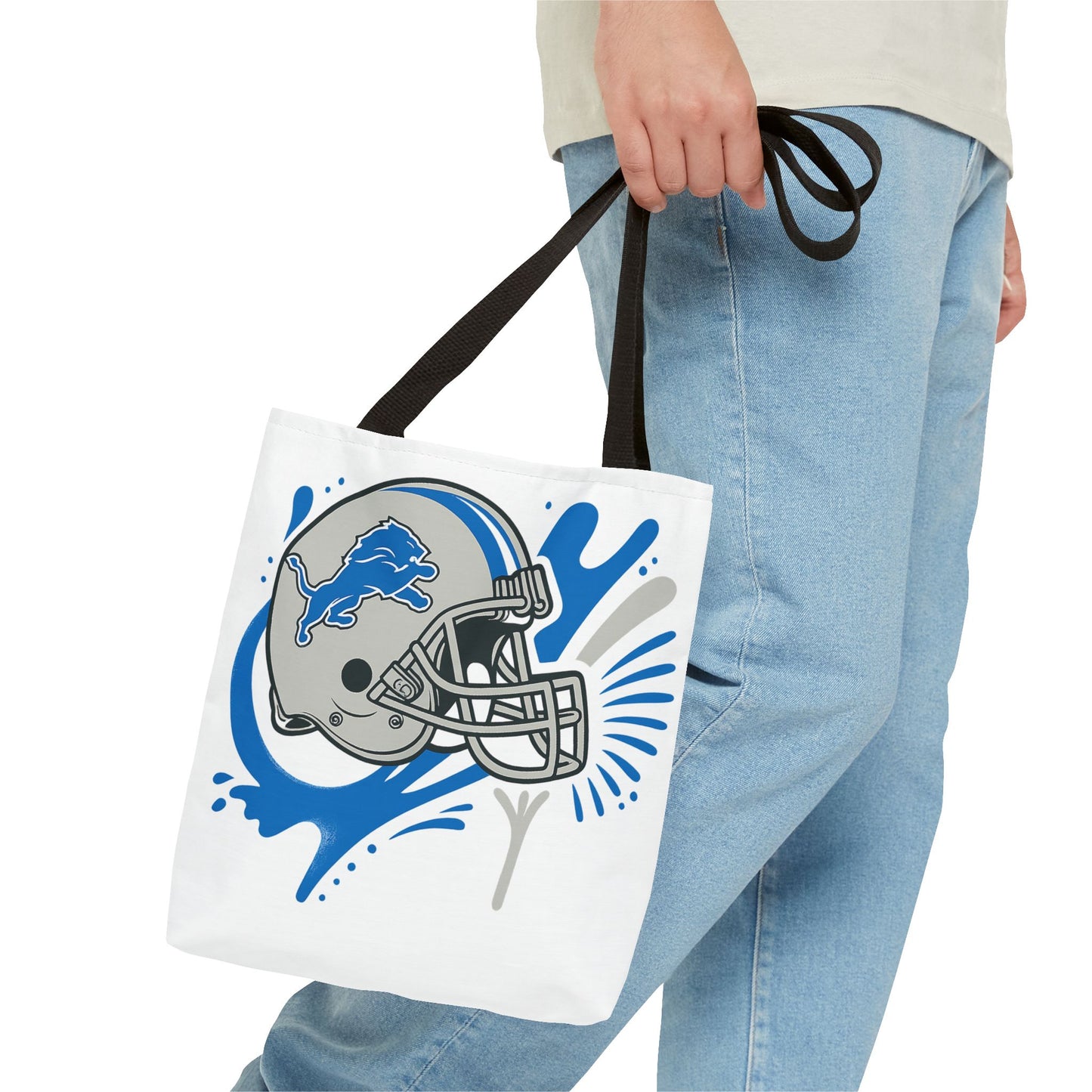 Sporty Tote Bag, Floral Football Tote, Game Day Bag, NFL Team Spirit Bag, Birthday Gift for Sports Fans, Everyday Use Bag