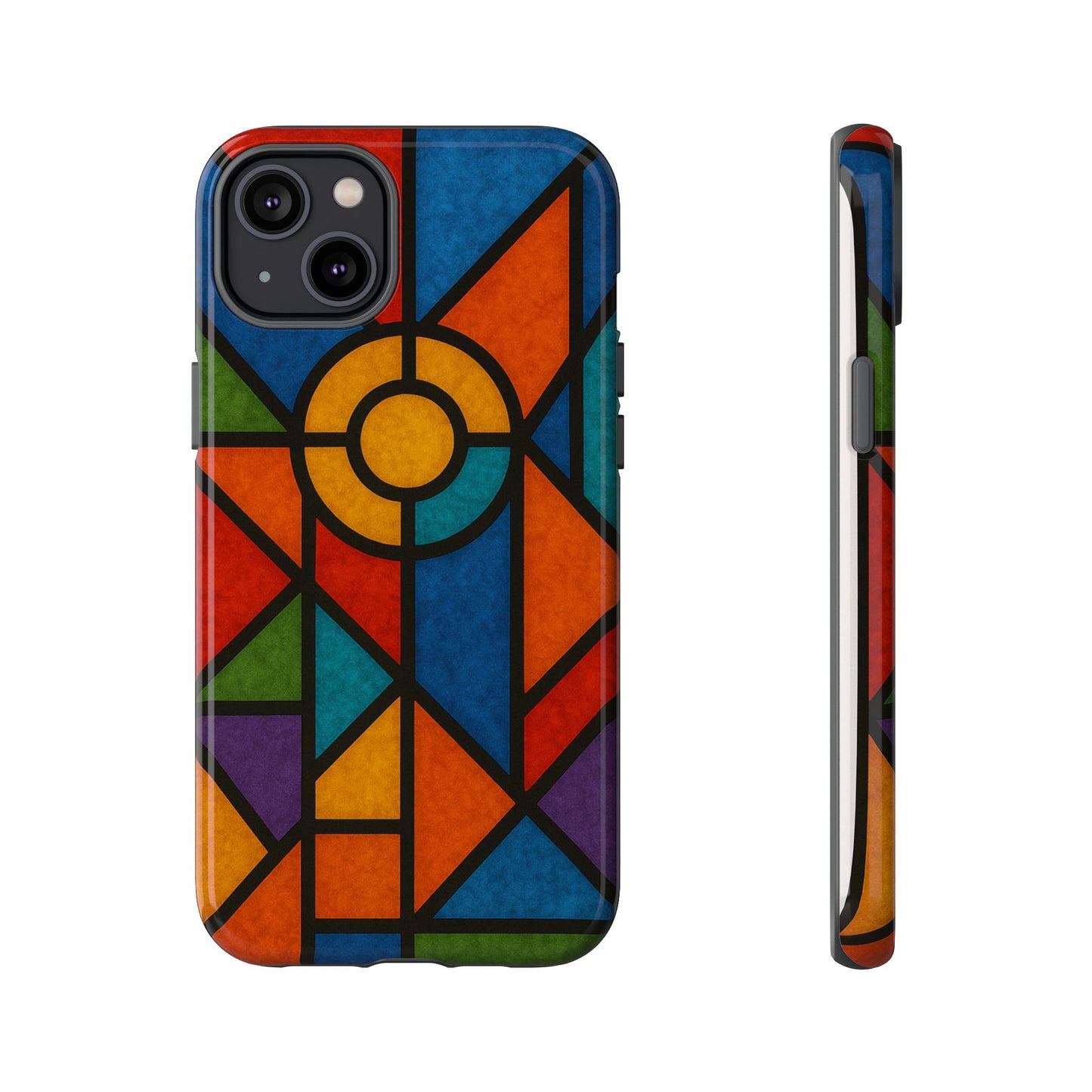 Colorful Stained Glass Phone Case, Artistic Phone Cover, Vibrant Protective Case, Unique Gift for Art Lovers, Stylish Smartphone Accessory