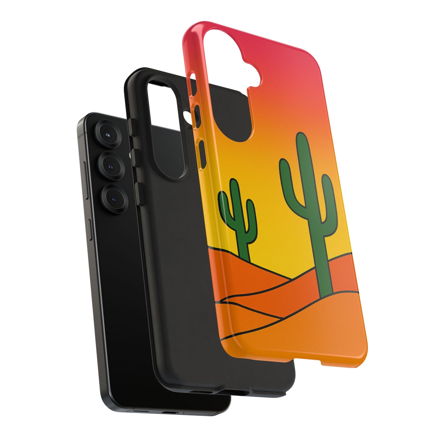 Desert Vibes Phone Case, Tough Cases, Cactus Design, Colorful Phone Cover, Summer Aesthetic, Unique Gift Idea