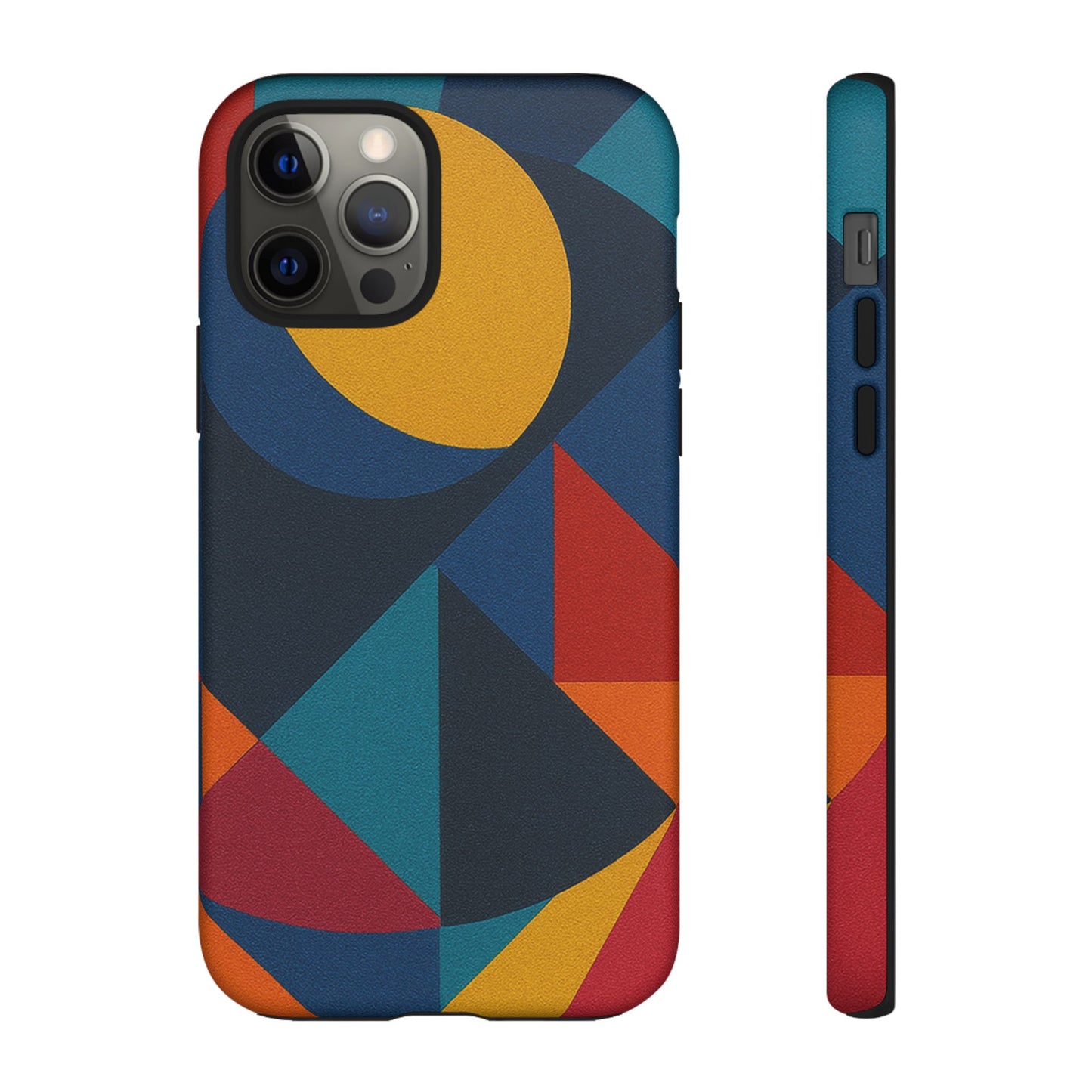 Vibrant Phone Case, Colorful Phone Cover, Geometric Design, Artistic Gift, Trendy Accessory, Vibrant Colors, Unique Design