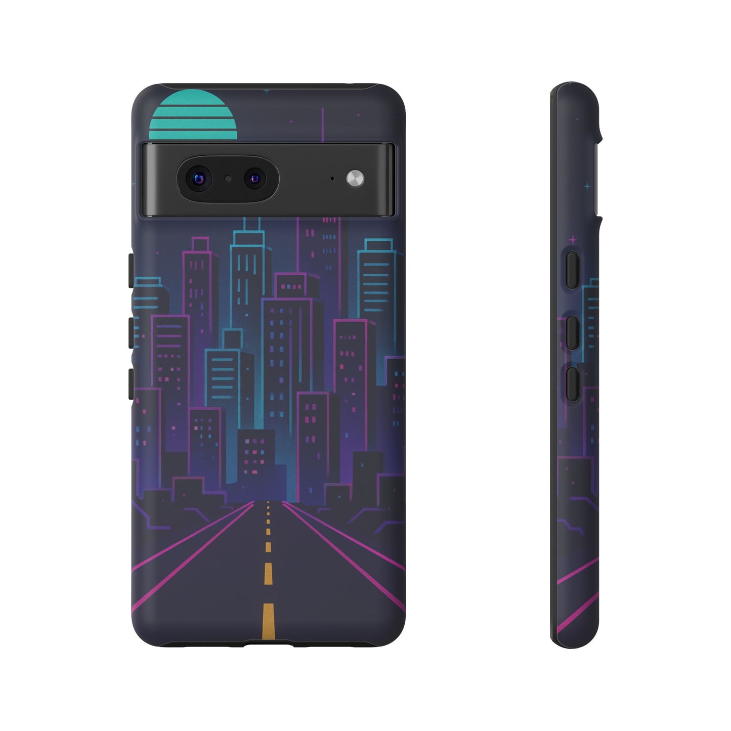 Cityscape Phone Case, Tough Cases, Urban Style, Nighttime Vibe, Phone Cover, Gift for City Lovers, Modern Design