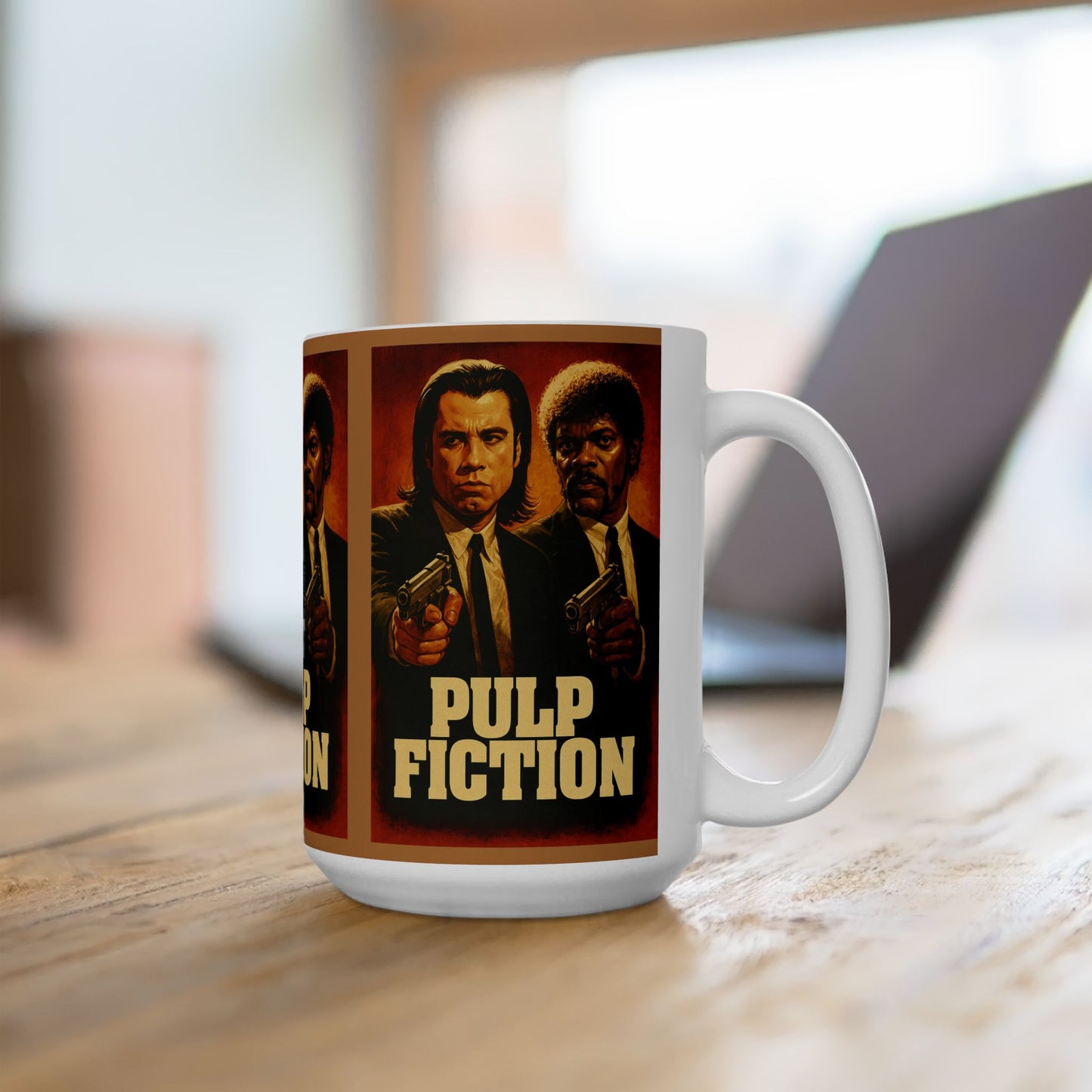 Pulp Fiction Ceramic Mug, Movie Lover Gift, Coffee Cup, Retro Film Merchandise, 11oz & 15oz Options
