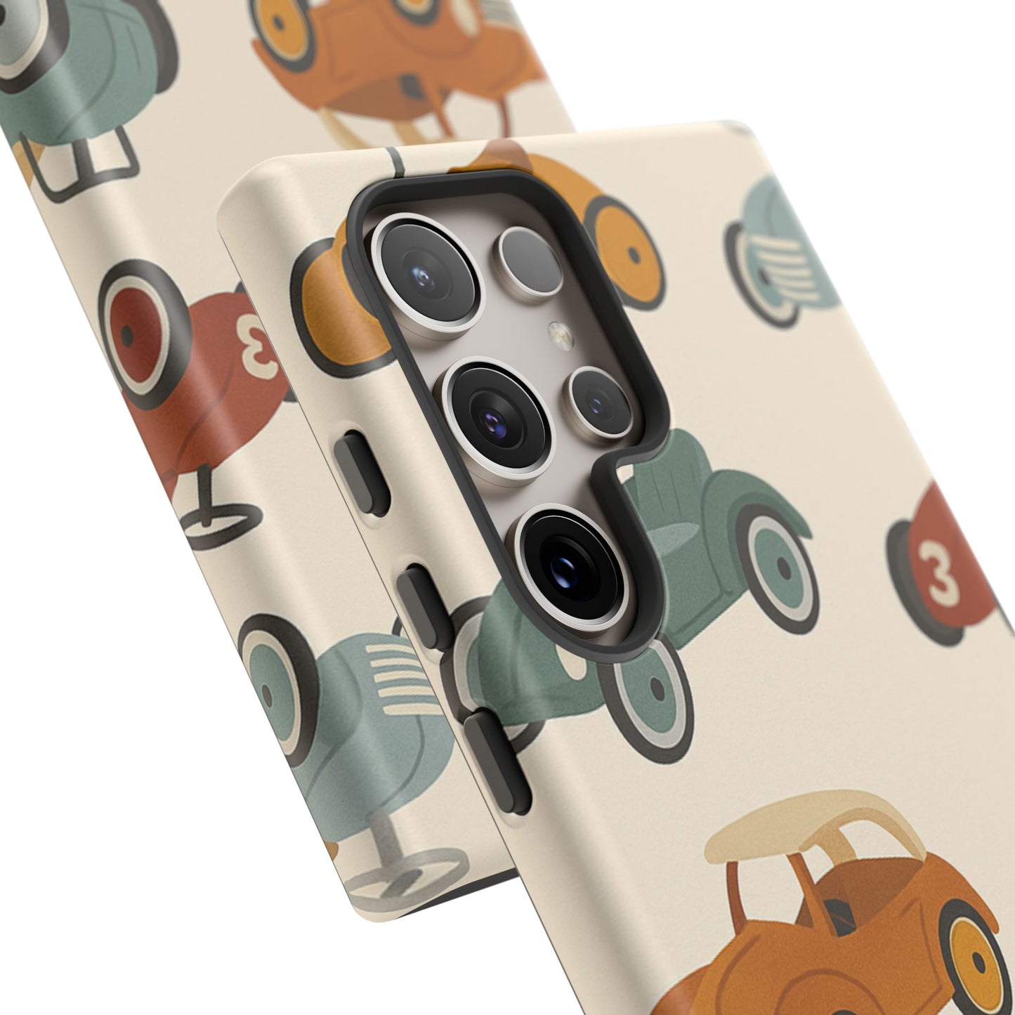 Vintage Car Phone Case, Tough Cases, Kids Gift, Car Lover Accessory, Retro Style, Phone Protection, Unique Design, pedal cars