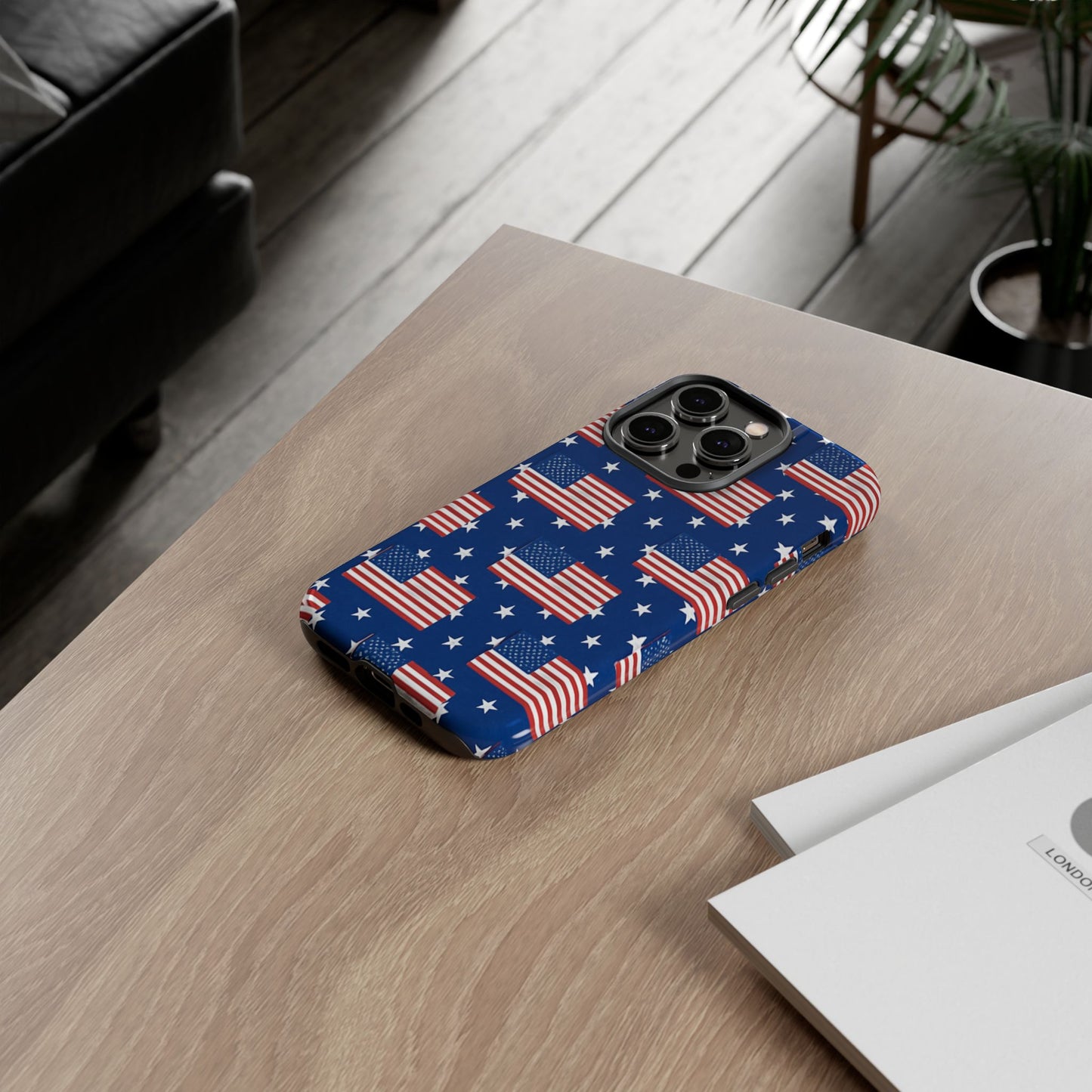 Patriotic Phone Case, Independence Day Accessories, American Flag Design, Star-Spangled Cover, Summer BBQ Gift