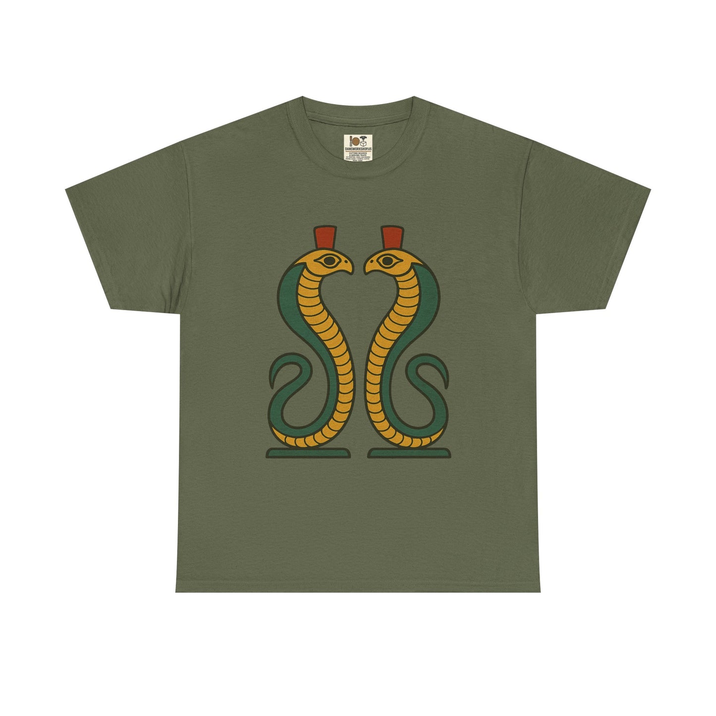 Cobra Graphic Tee - Unisex Heavy Cotton T-Shirt, Vintage Snake T-Shirt, Cool Graphic Tee, Animal Lover Gift, Summer Casual Wear, Egyptian