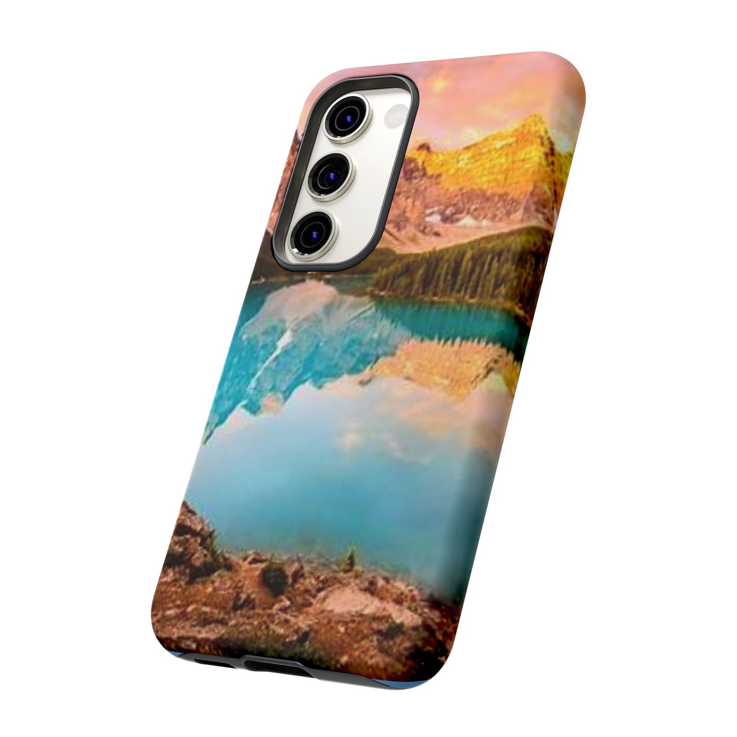 Nature-Inspired Phone Case with Mountain and Lake Design, Aesthetic Tough Cases for Outdoor Lovers, Phone Protection, Gift for Nature [...]