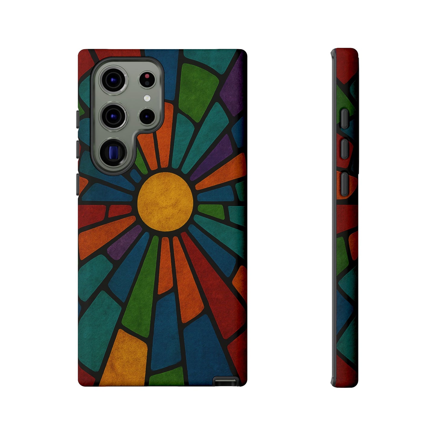 Colorful Stained Glass Phone Case, Tough Cases, Artistic Phone Cover, Vibrant Mobile Accessory, Unique Gift for Art Lovers
