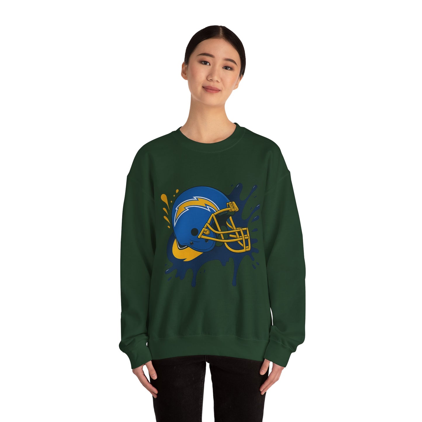 Sporty Splash Crewneck Sweatshirt - Football Lover Gift, Unisex Casual Wear, Game Day Attire, Cozy Sweatshirt, Fall Fashion