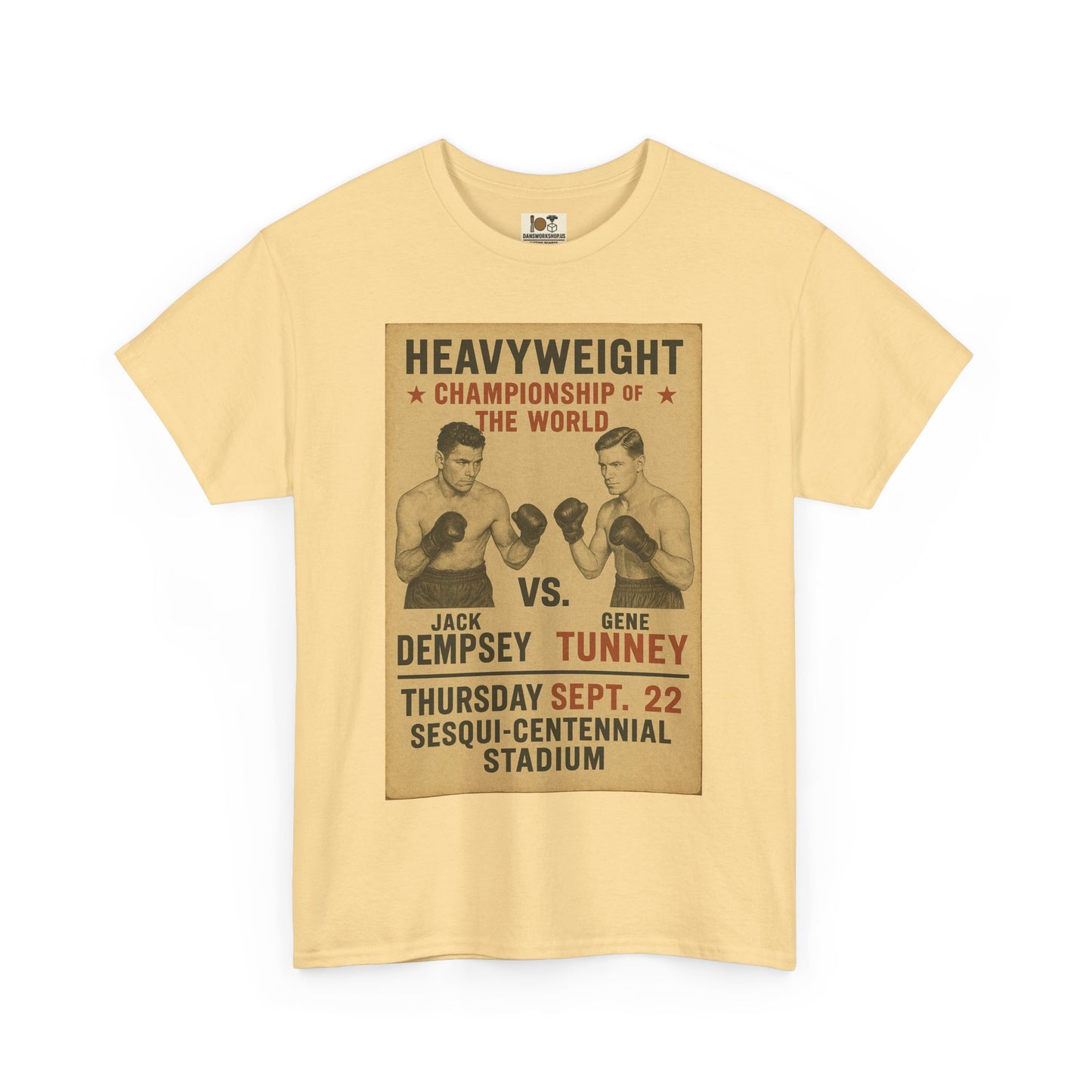 Vintage Boxing Tee, Unisex Heavy Cotton T-Shirt, Retro Sportswear, Nostalgic Gift, Boxing Fan Apparel, Event Memorabilia