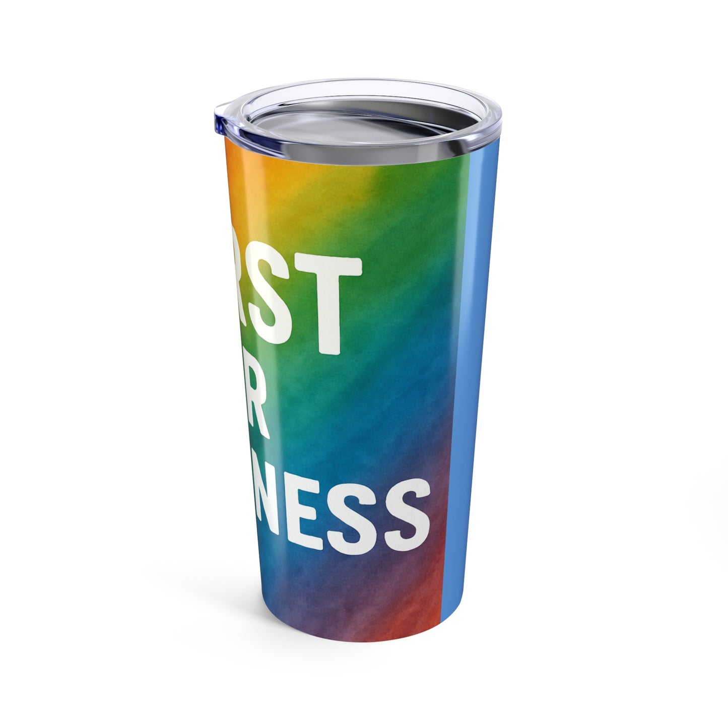 Motivational Tumbler 20oz - Thirst for Greatness, Inspirational Travel Mug, Colorful Drinkware Gift, Pride Event Cup, Fitness Hydration