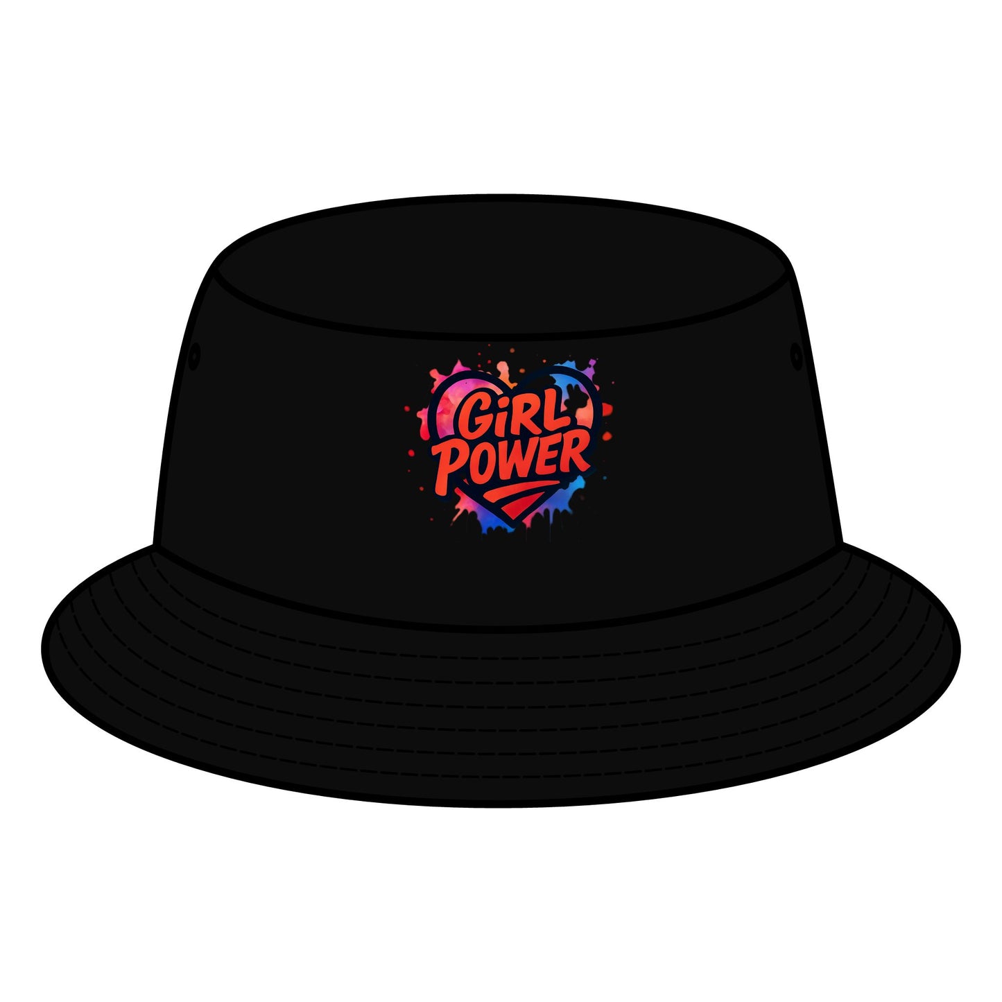 Empowering Girl Power Bucket Hat, Fashion Accessory, Summer Wear, Gift for Her, Festival Hat, Everyday Style