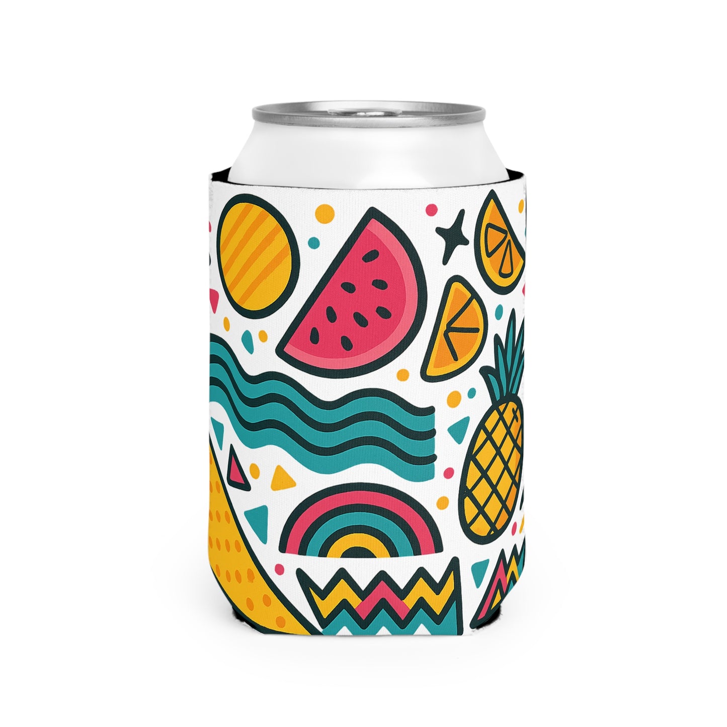 Colorful Can Cooler Sleeve, Fun Drink Holder, Summer Accessory, Beach Party Favor, BBQ Gift, Festival Essential