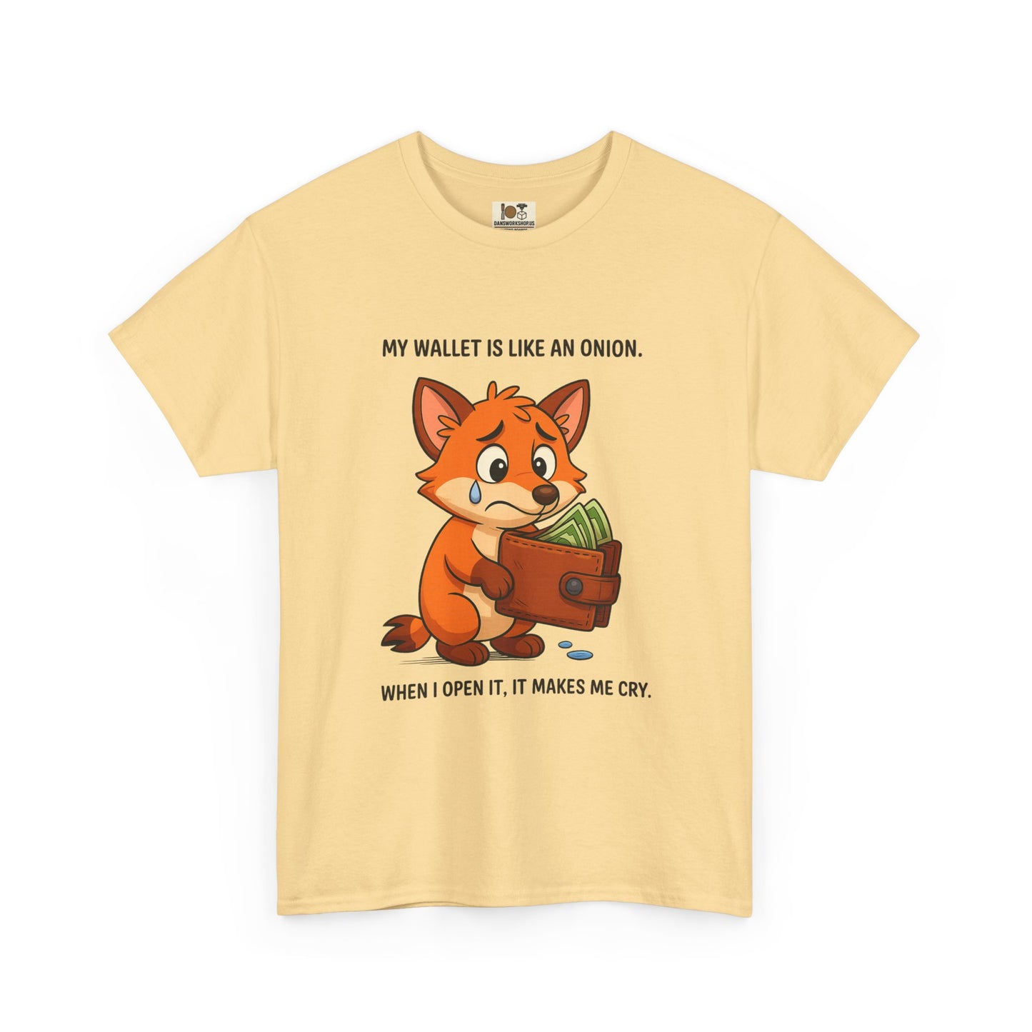 Fun Animal Graphic Tee, Funny Wallet Onion Tee, Cute Fox Shirt, Gift for Animal Lovers, Humorous Cotton T-shirt, Casual Everyday Wear