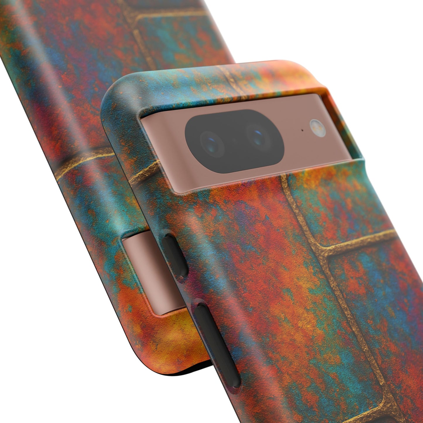 Colorful Textured Phone Case, Vibrant iPhone Cover, Tough Protective Shell, Unique Mobile Accessory, Artisan Phone Protection