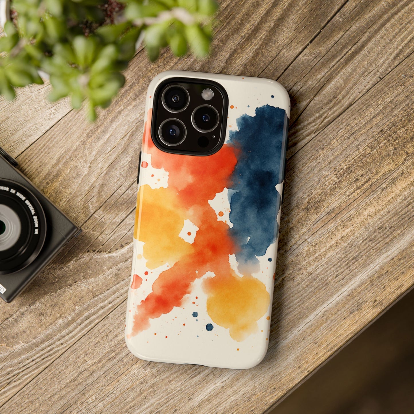 Watercolor Phone Case - Abstract Design, Tough Cases for Men & Women, Stylish Gift, Artistic Accessory for All Occasions