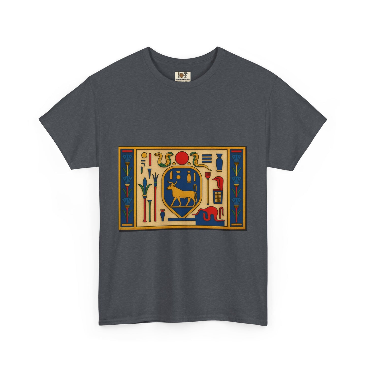Egyptian Hieroglyphs Unisex Heavy Cotton Tee, Graphic Tee, Casual Wear, Gift Idea, Unique Shirt, Summer Style