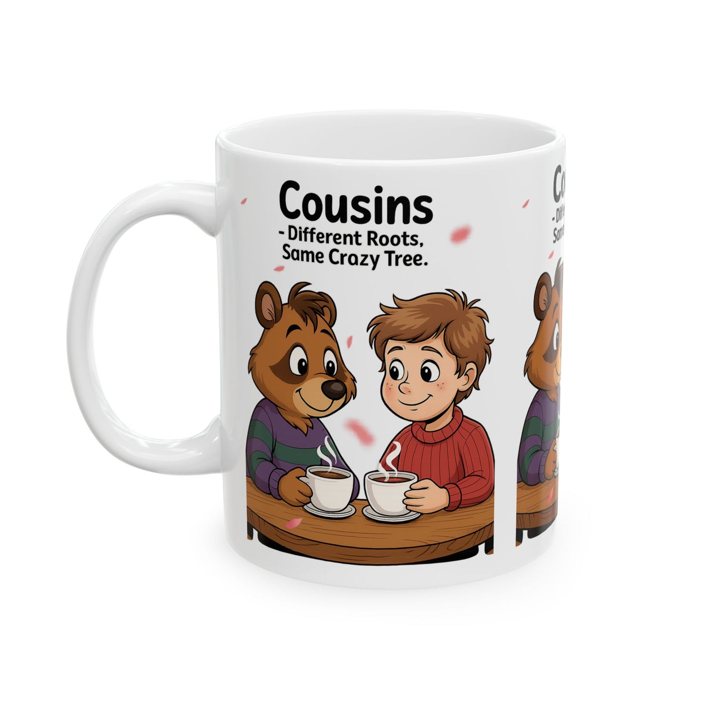 Cousins Ceramic Mug - Perfect Gift for Family, Cousin Reunion, Birthday, Just Because, Cute Bear Design
