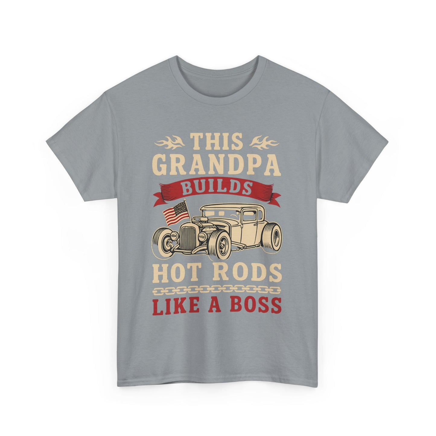 This Grandpa Builds Hot Rods Heavy Cotton Tee, Gift for Grandpa, Car [...]