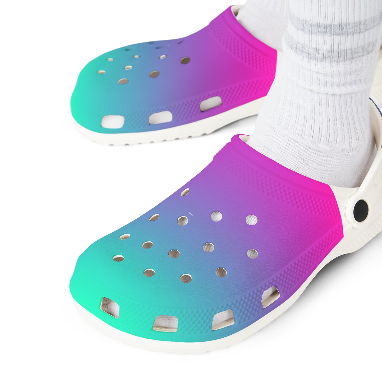 Vibrant AOP EVA Foam Clogs, Trendy Slip-On Shoes for Summer, Beachwear Footwear, Colorful Casual Footwear, Unique Summer Gift