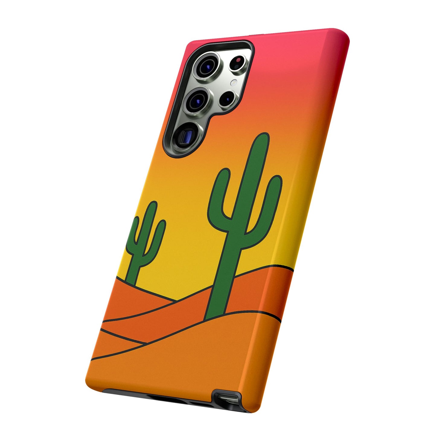 Desert Vibes Phone Case, Tough Cases, Cactus Design, Colorful Phone Cover, Summer Aesthetic, Unique Gift Idea