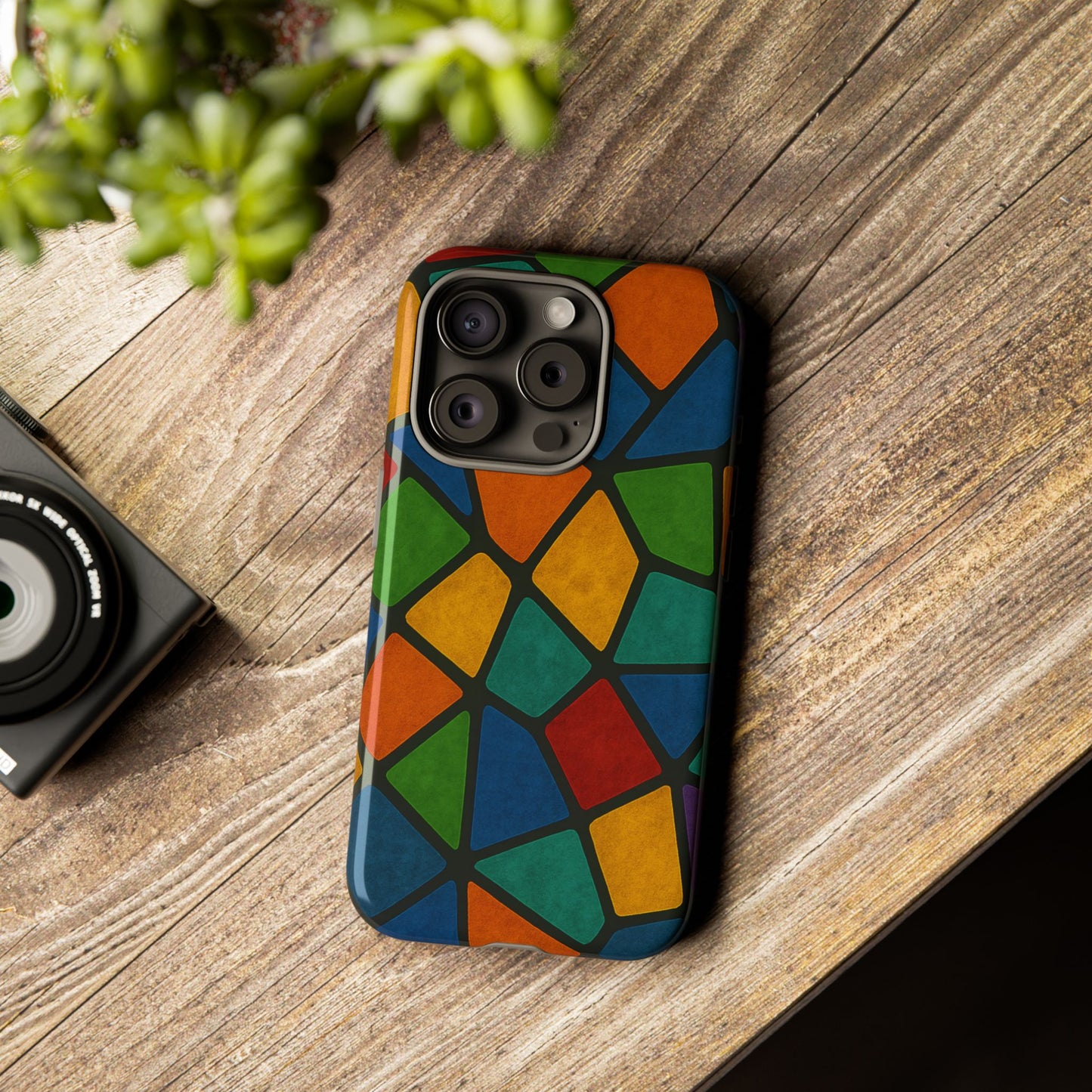 Colorful Mosaic Phone Case, Tough Cell Phone Cover, Vibrant Smartphone Protector, Unique Gift for Weddings, Birthday, Holidays
