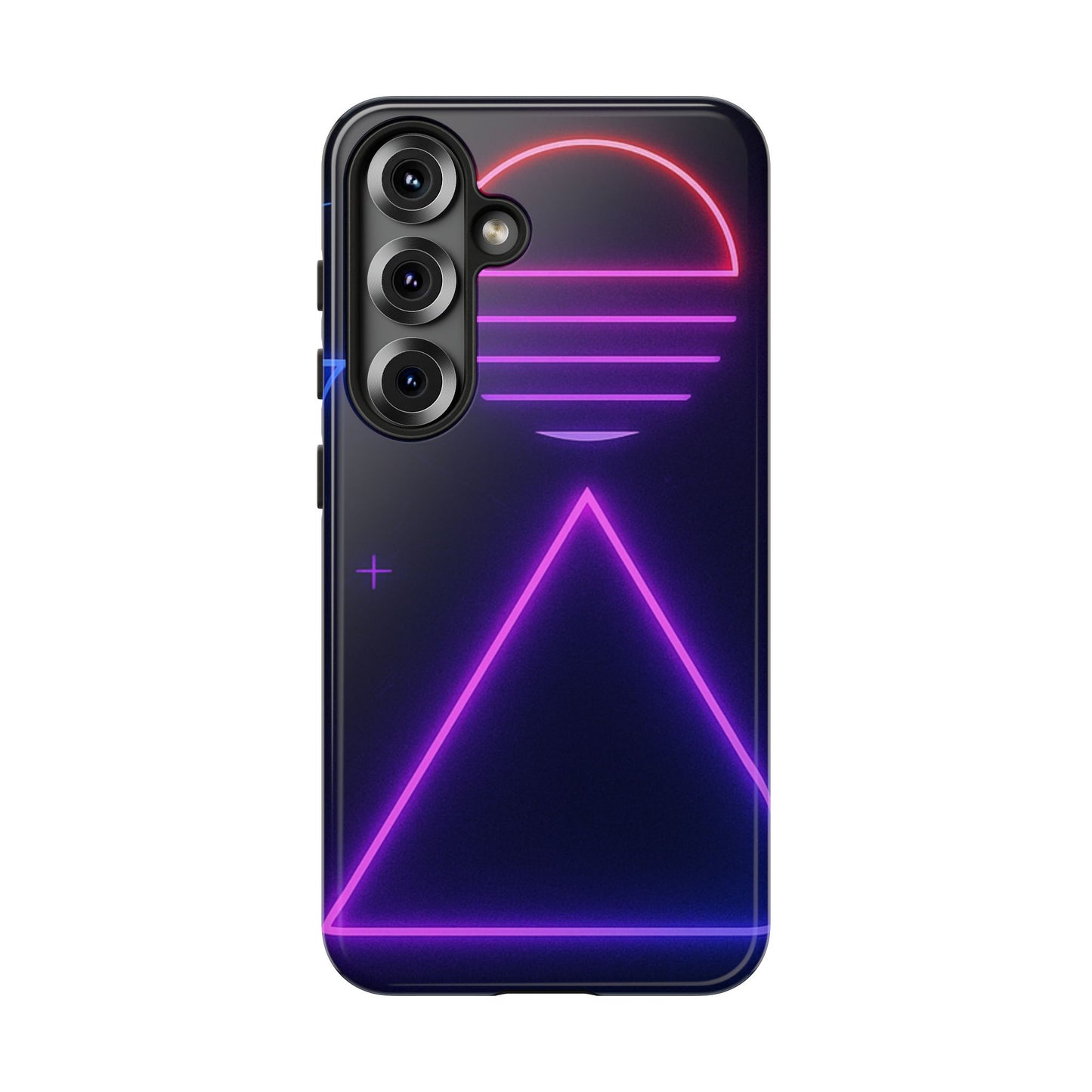 Retro Neon Phone Case, Tough Cases for iPhone, 80s Aesthetic Phone Cover, Abstract Neon Design, Gift for Tech Lovers