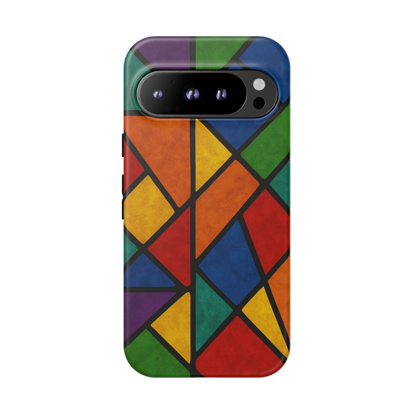 Colorful Phone Case, Stained Glass Pattern, Artistic Phone Cover, Unique Smartphone Protection, Vibrant Gift for All Occasions