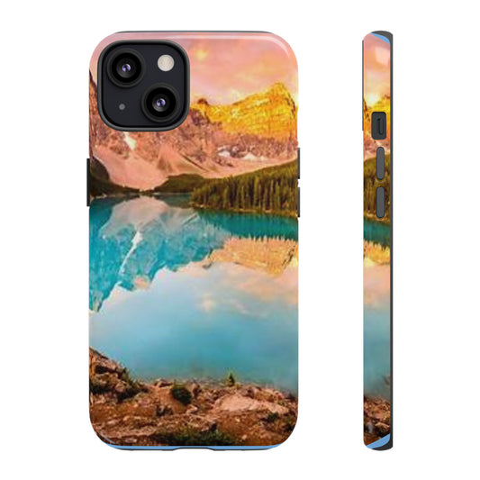 Nature-Inspired Phone Case with Mountain and Lake Design, Aesthetic Tough Cases for Outdoor Lovers, Phone Protection, Gift for Nature [...]