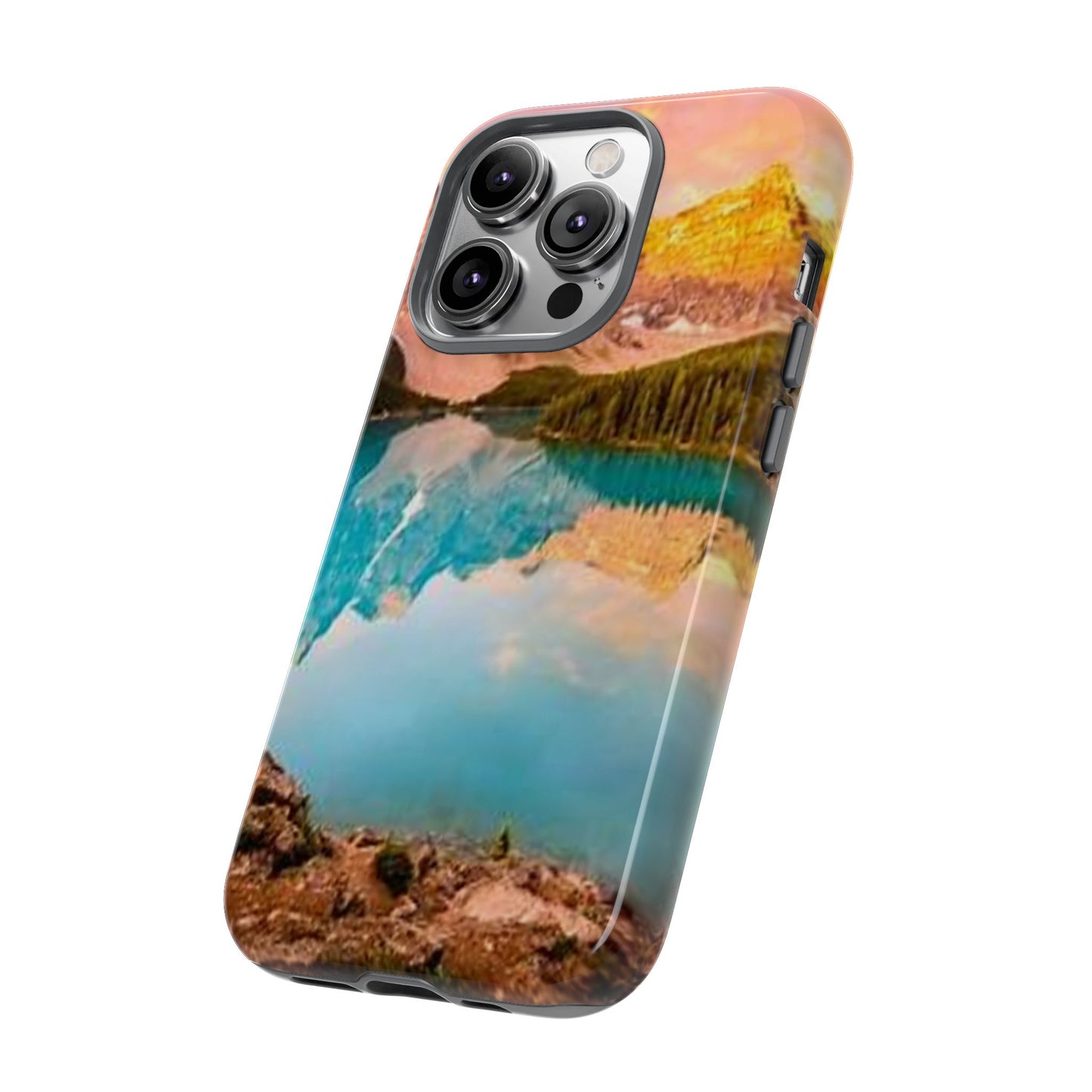 Nature-Inspired Phone Case with Mountain and Lake Design, Aesthetic Tough Cases for Outdoor Lovers, Phone Protection, Gift for Nature [...]